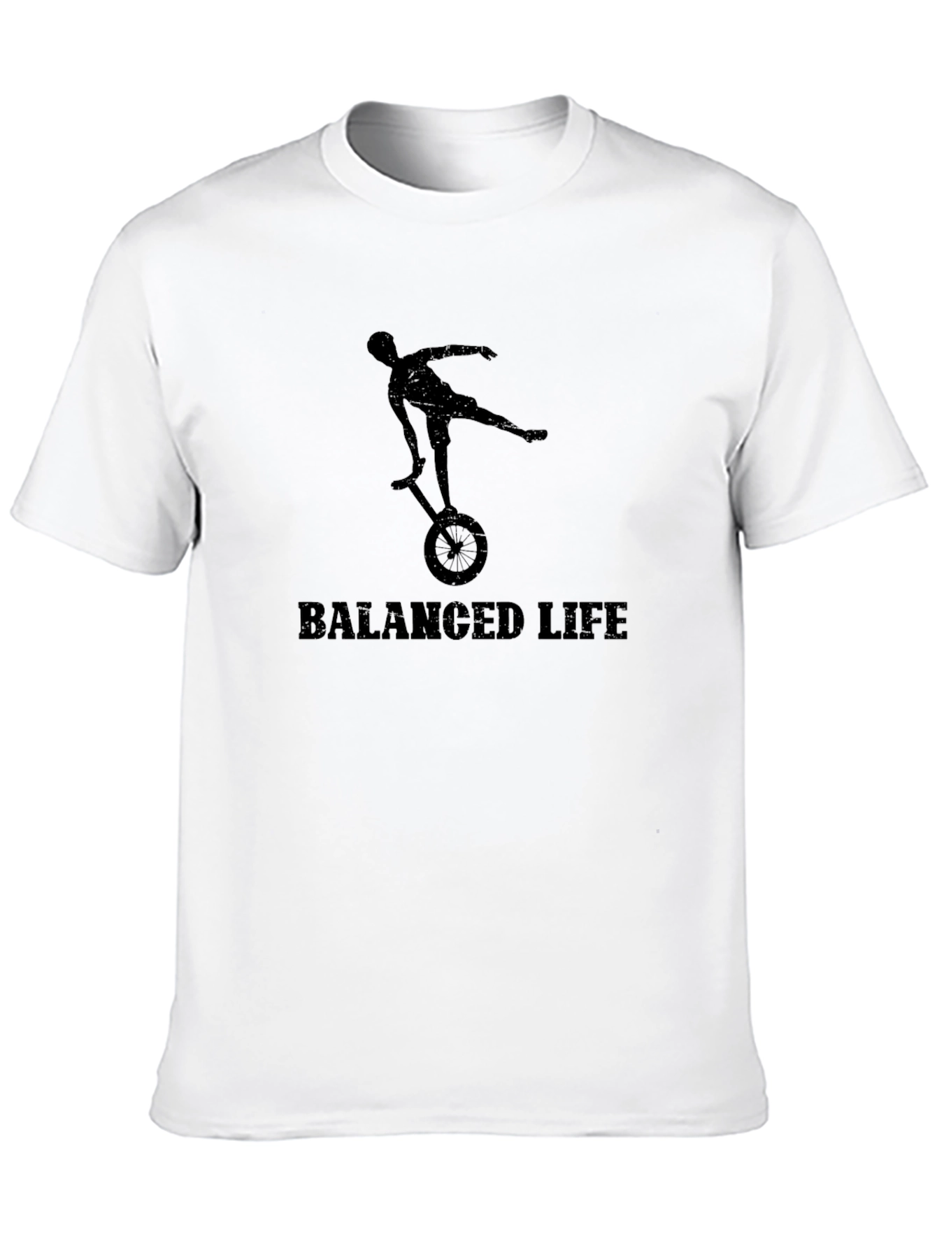 Balanced Life T-Shirt - Unicycle Design