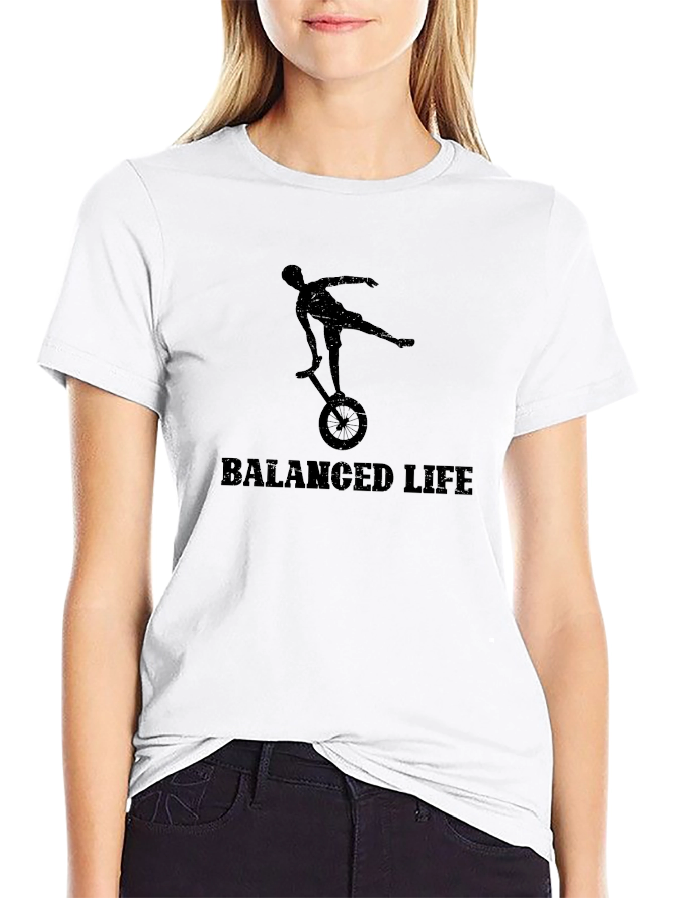 Balanced Life T-Shirt - Unicycle Design