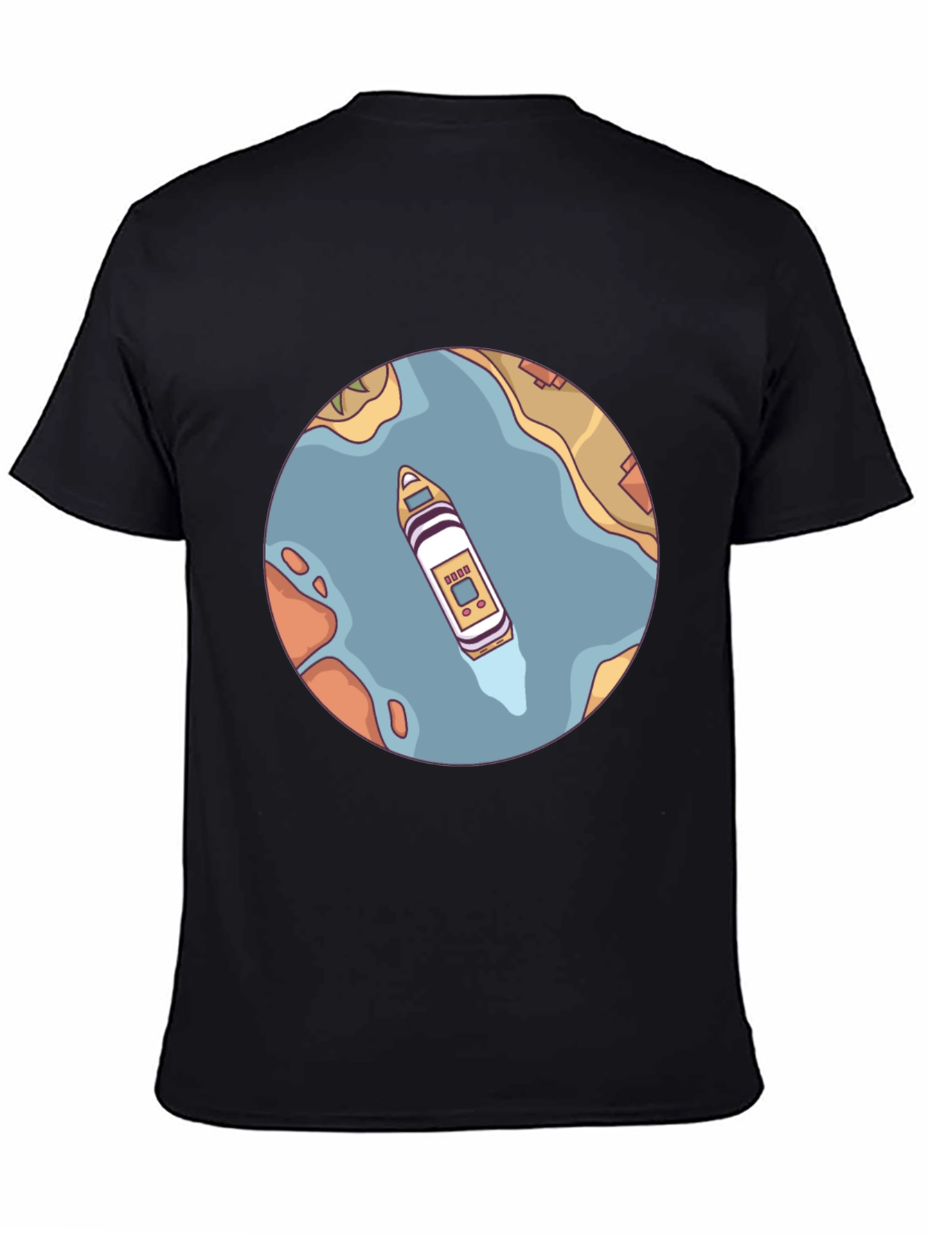 Nautical T-Shirt - Boat on River Graphic Tee