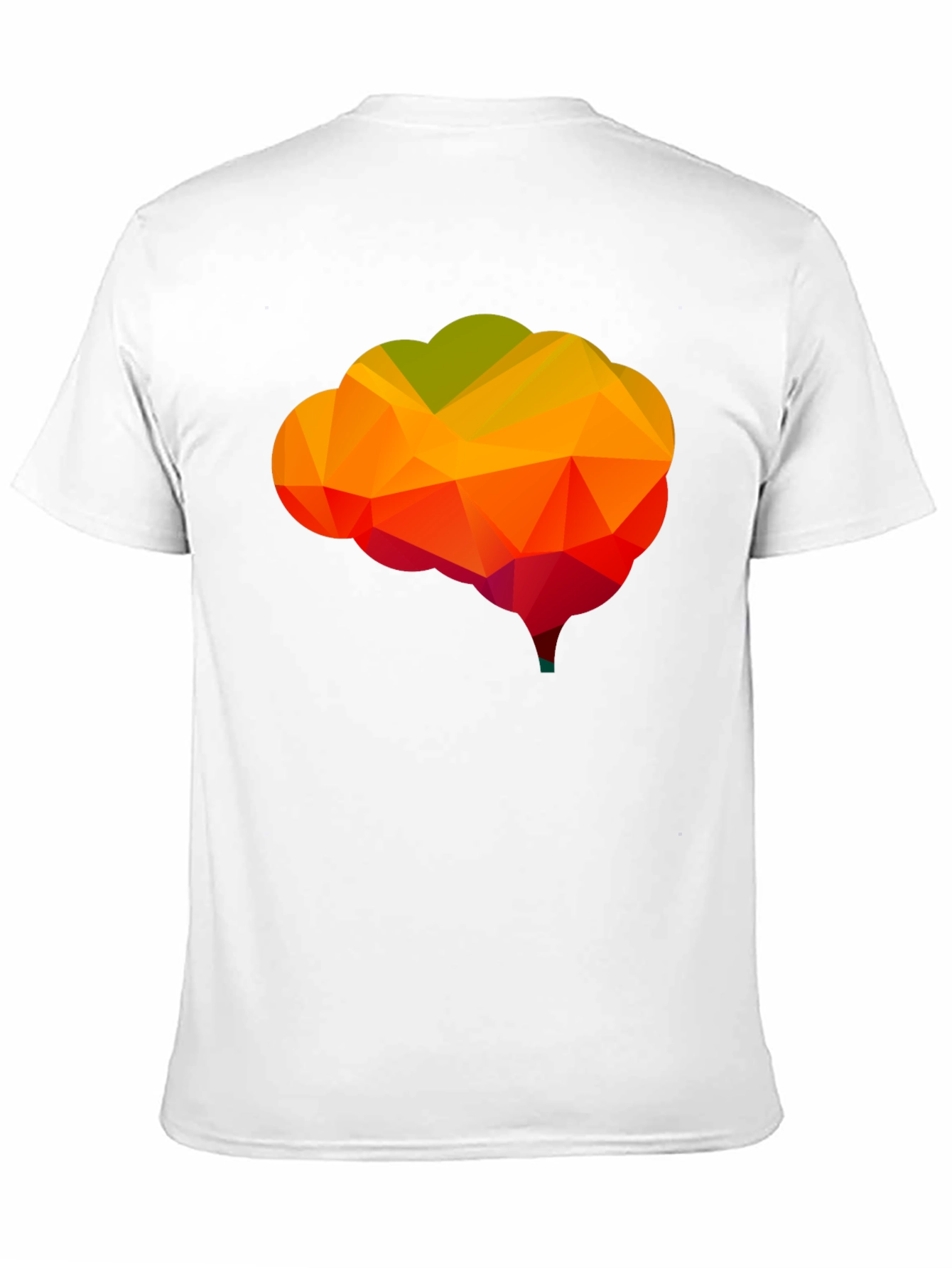 Geometric Brain Graphic Tee - Black Cotton Shirt