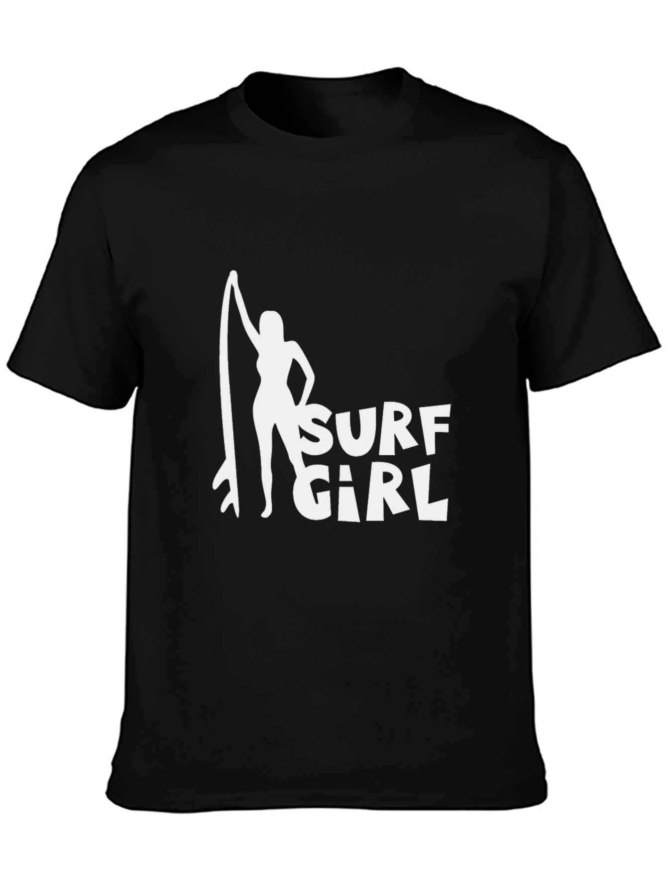 Surf Girl Black T-Shirt