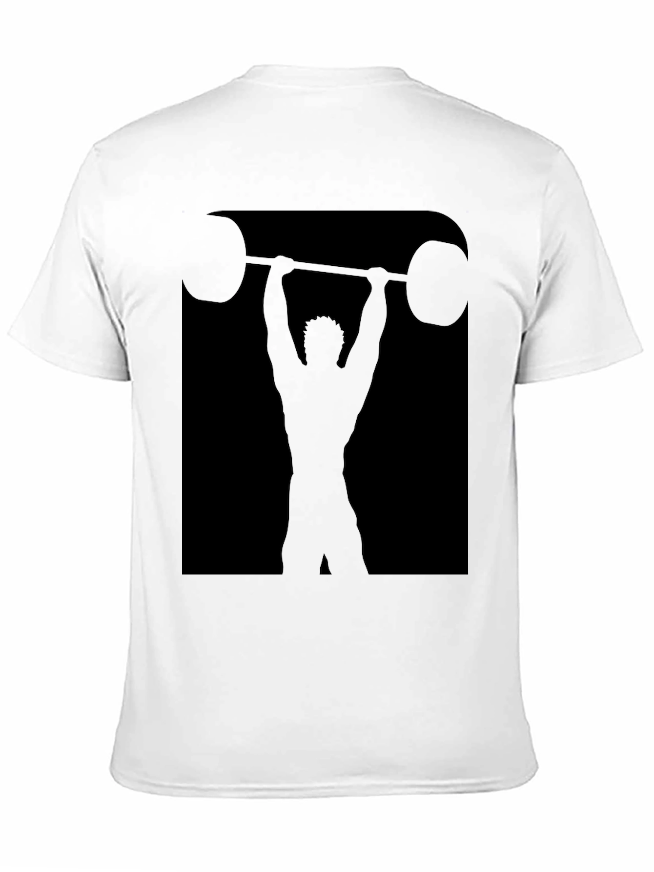 Weightlifting Silhouette Graphic Tee - Black