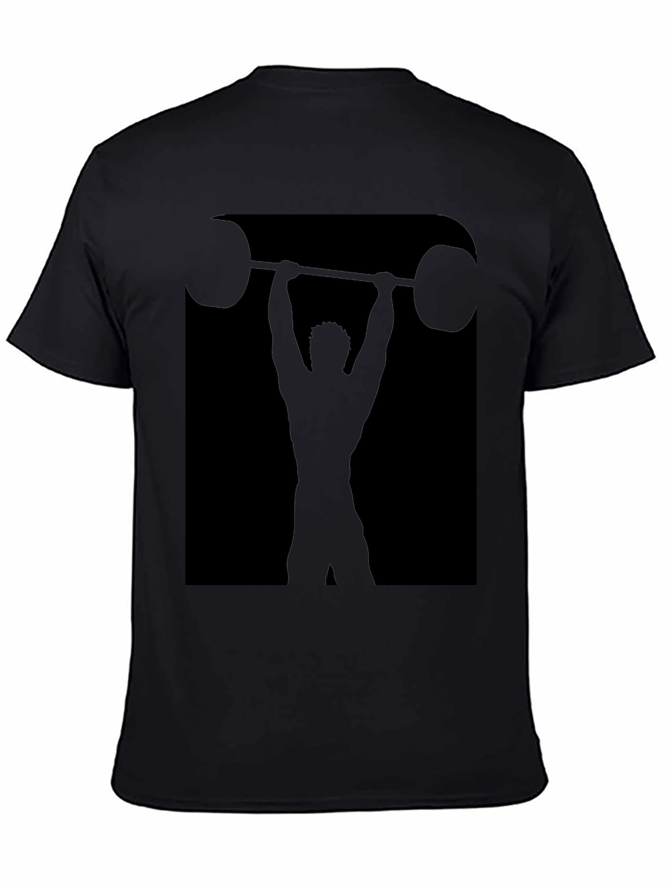 Weightlifting Silhouette Graphic Tee - Black