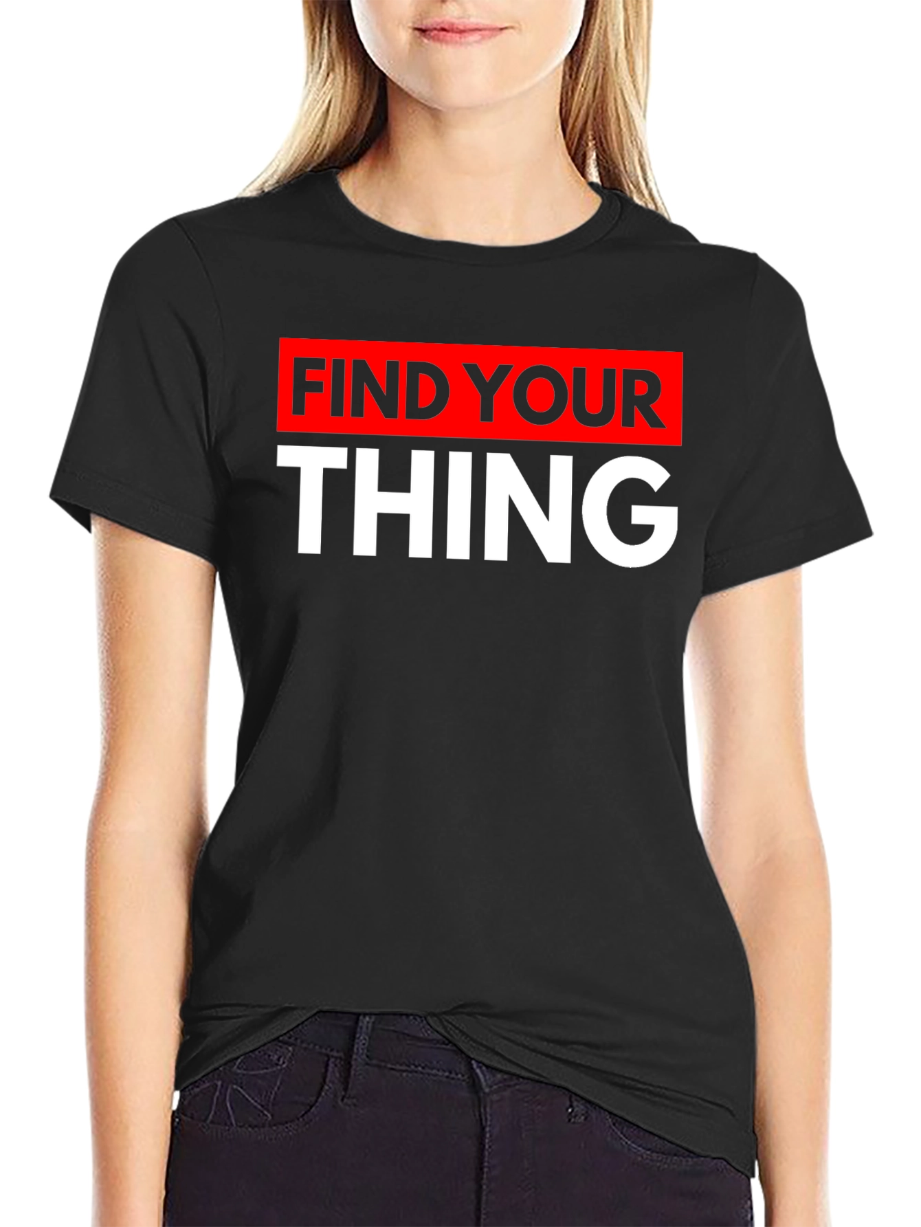 Find Your Thing Black Graphic Tee