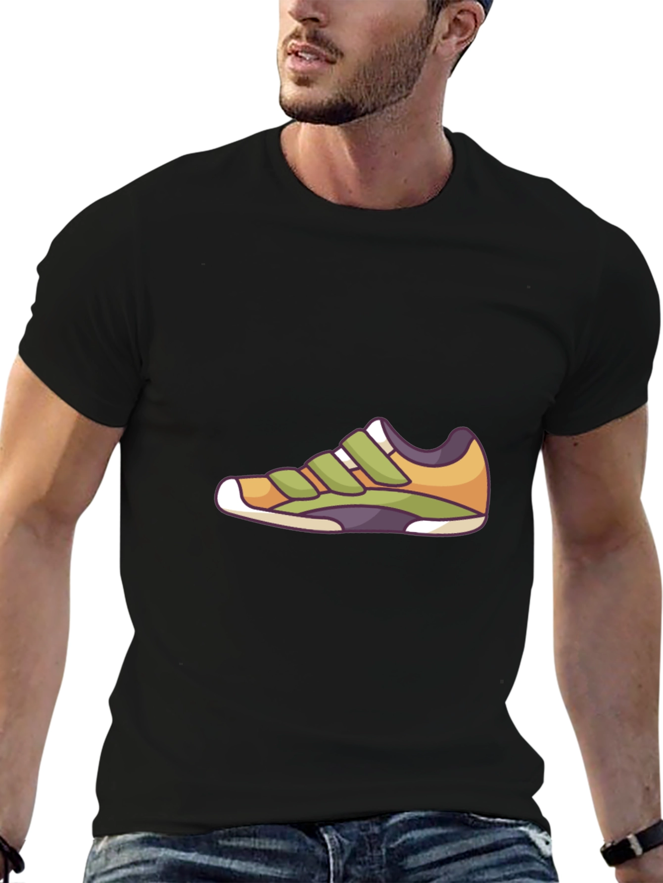 Cartoon Shoe Graphic T-Shirt