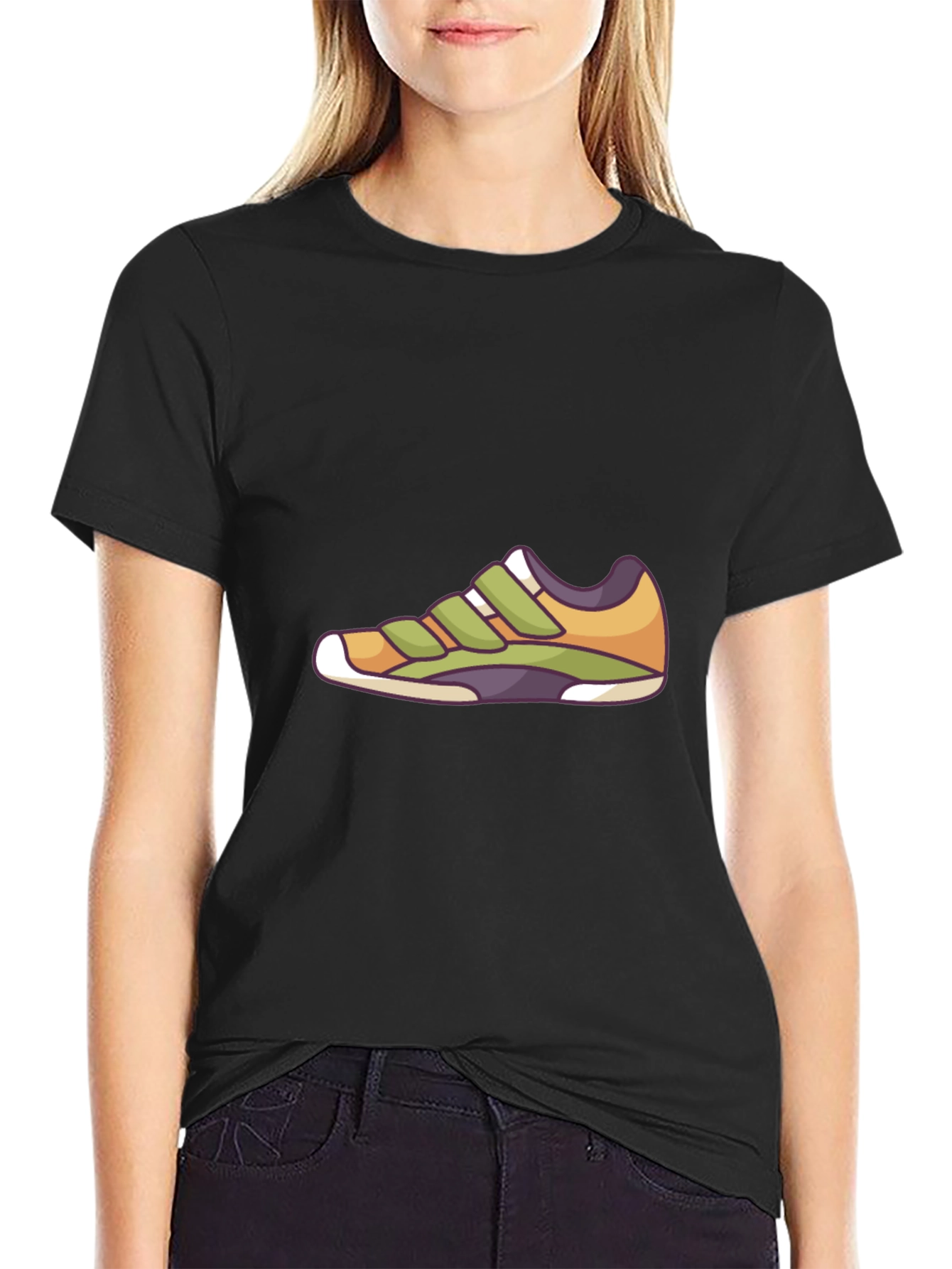 Cartoon Shoe Graphic T-Shirt