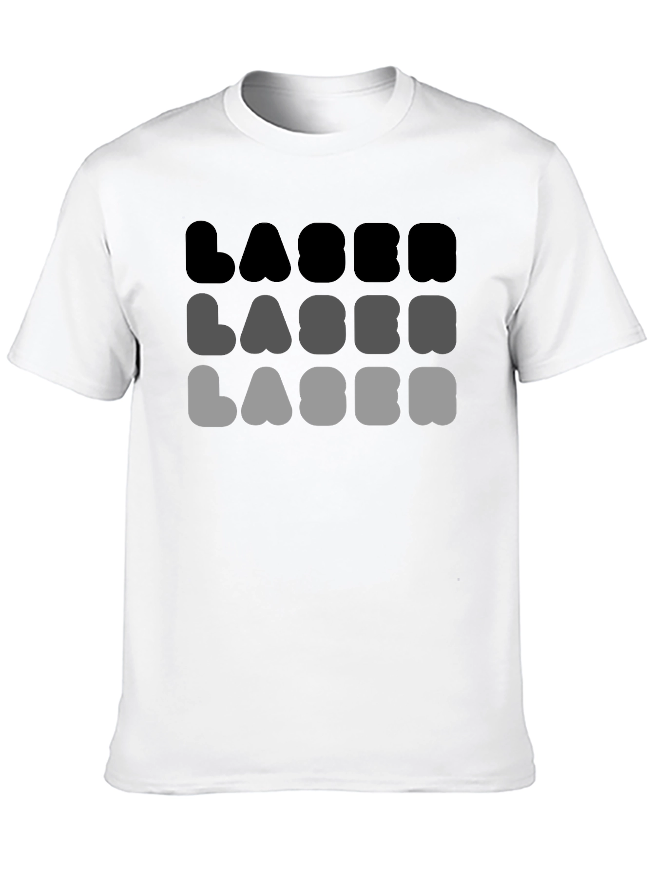 Laser Graphic Mens Black T-Shirt