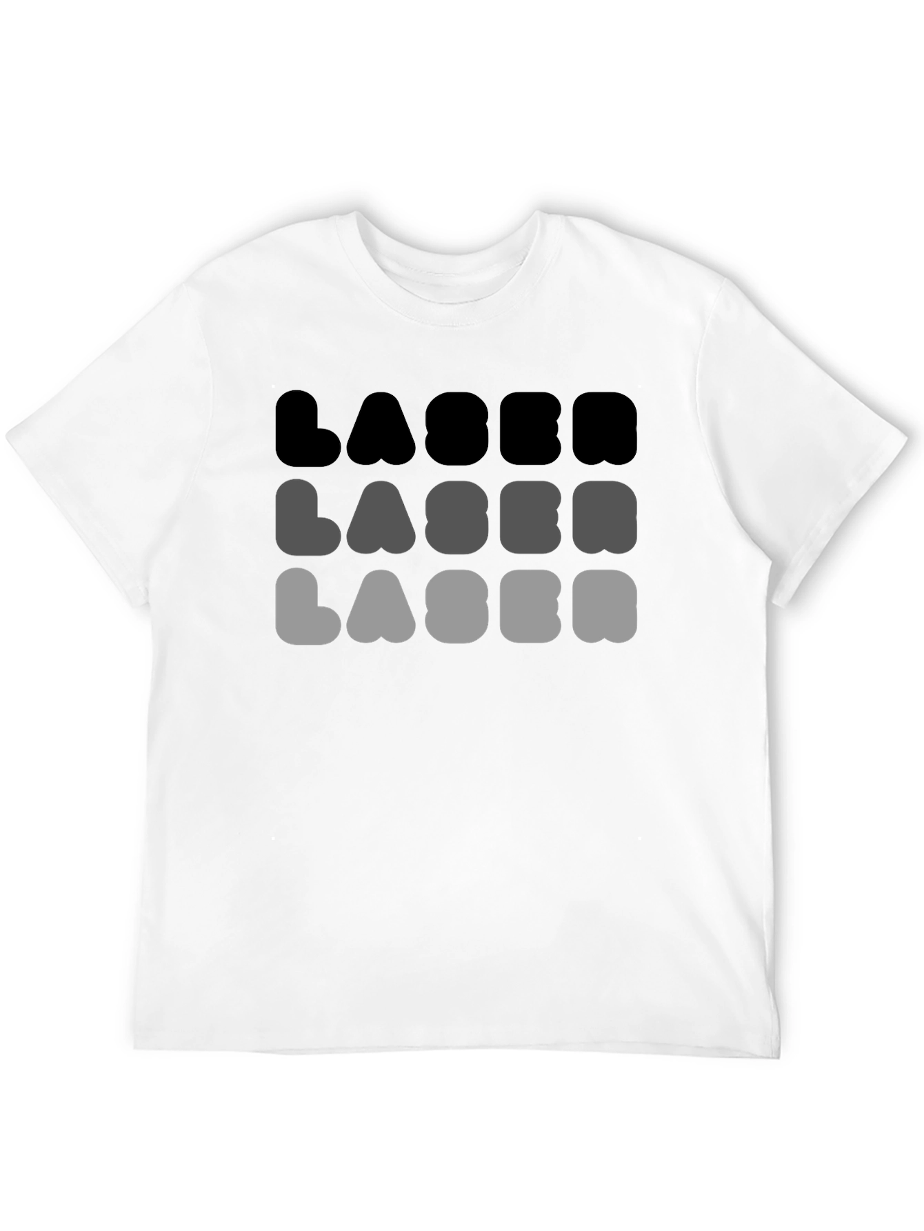 Laser Graphic Mens Black T-Shirt