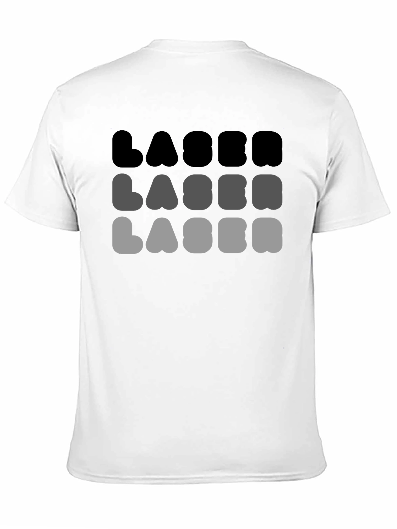 Laser Graphic Mens Black T-Shirt