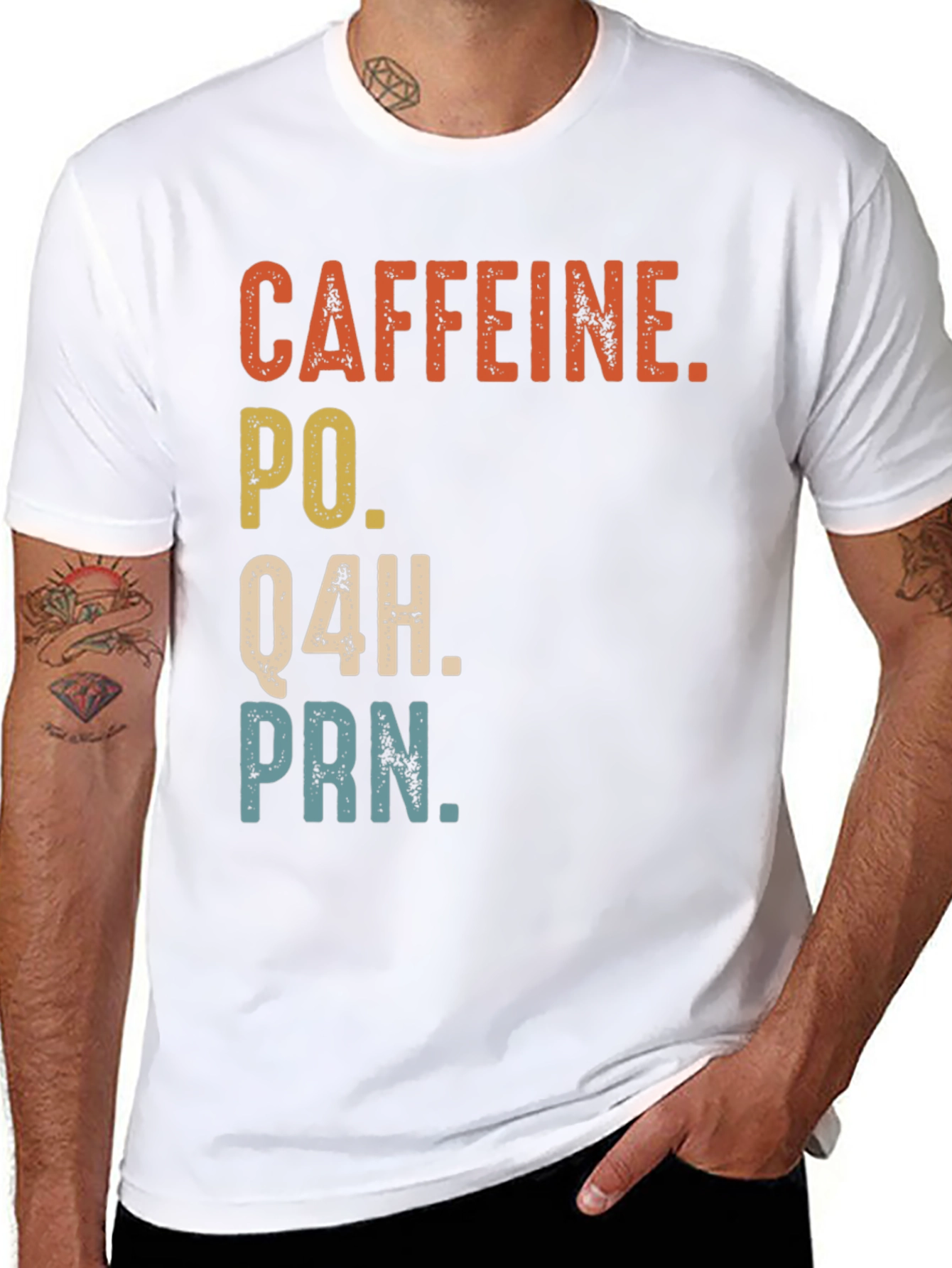 Caffeine PO Q4H PRN Nurse Humor T-Shirt