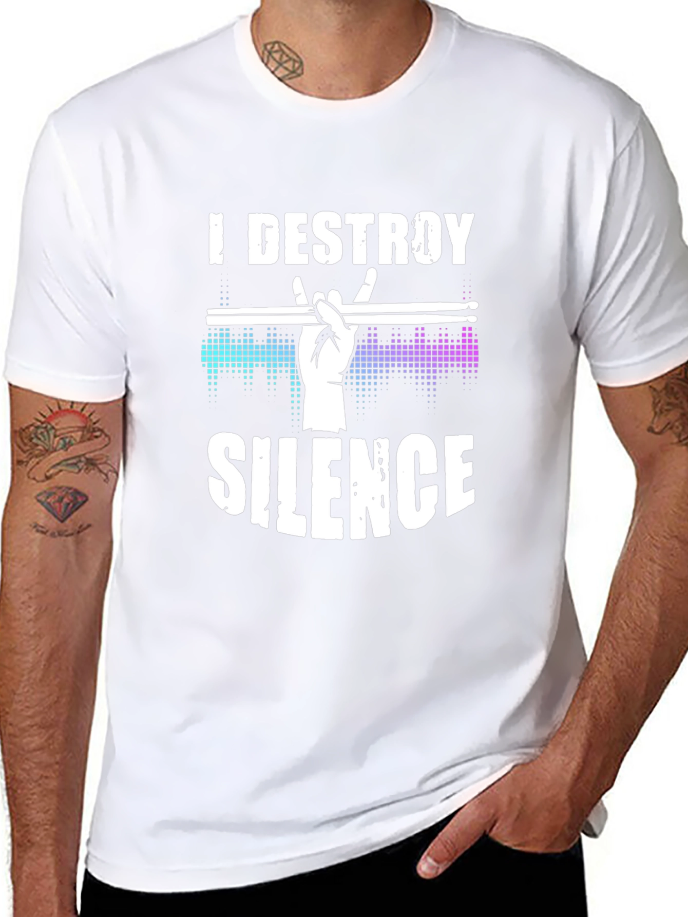 I Destroy Silence Drummer T-Shirt