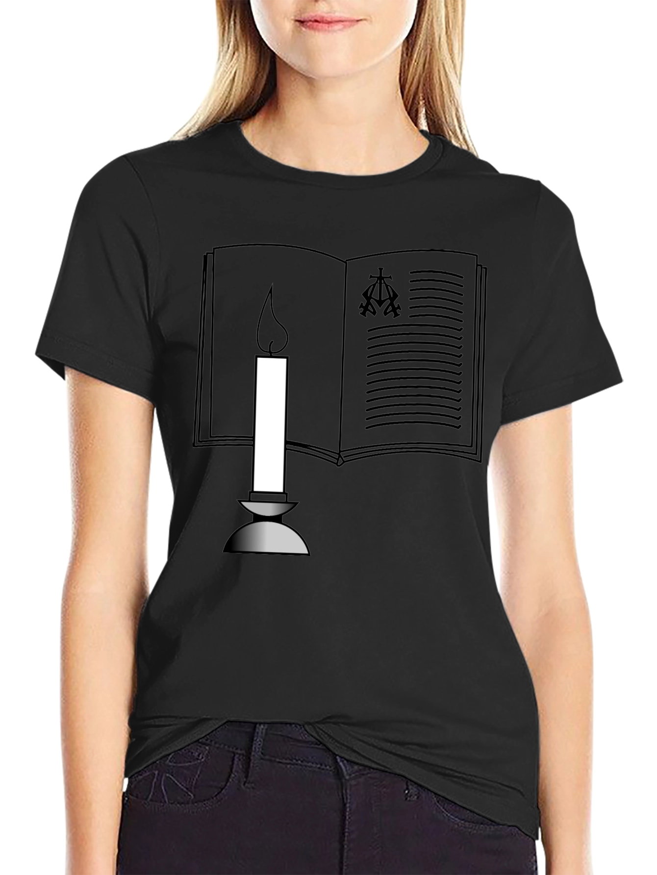 Book & Candle Graphic T-Shirt