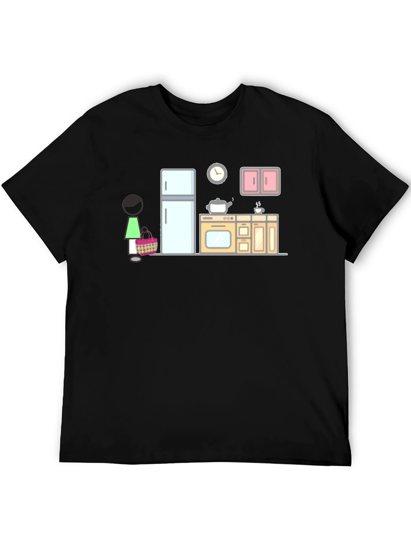 Cartoon Kitchen Graphic T-Shirt