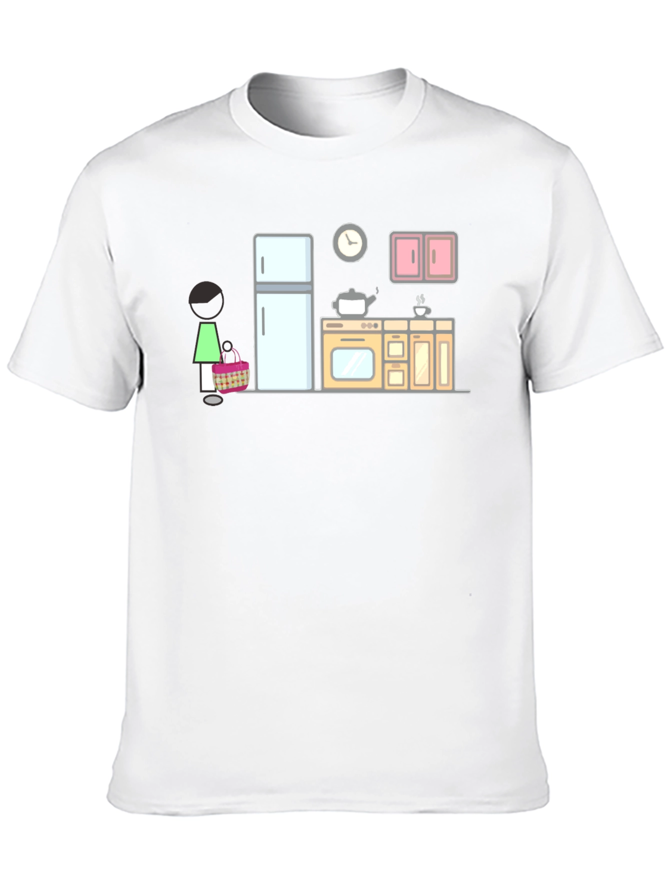 Cartoon Kitchen Graphic T-Shirt