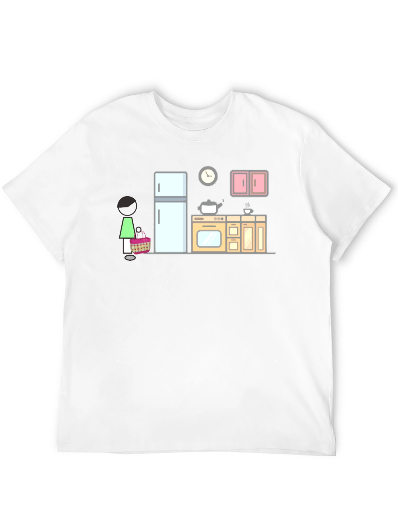 Cartoon Kitchen Graphic T-Shirt