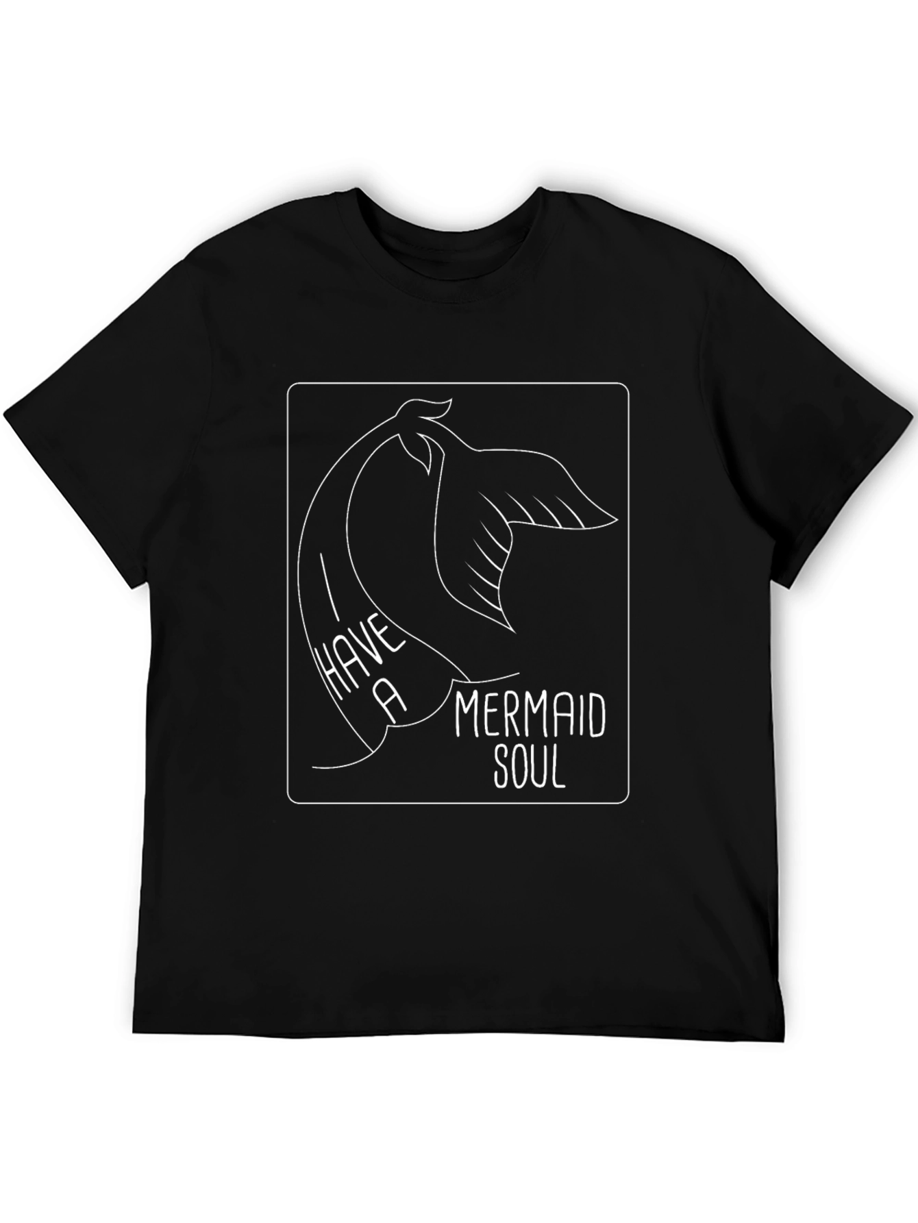 Mermaid Soul Graphic T-Shirt - Black