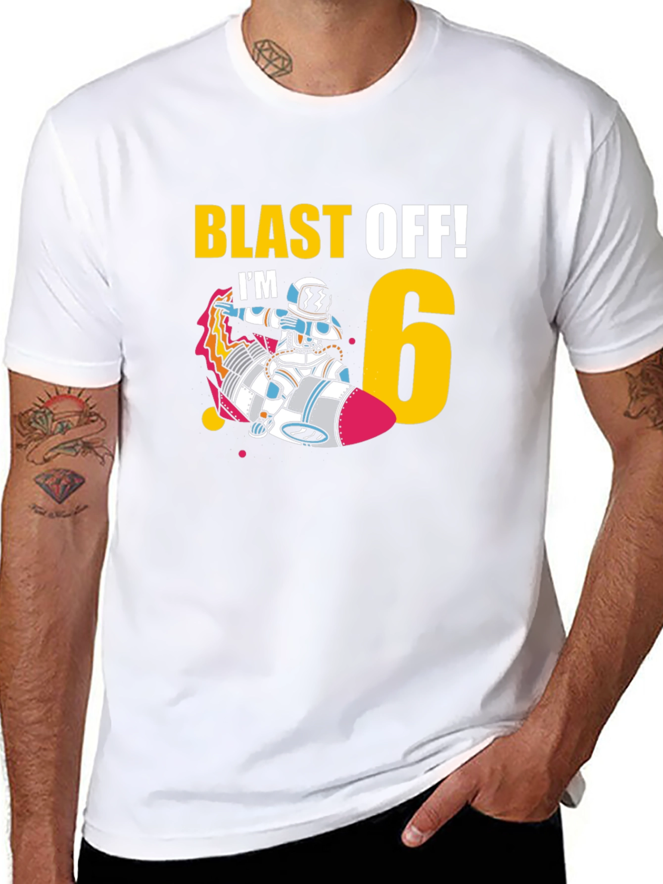 Blast Off Im 6! Birthday T-Shirt