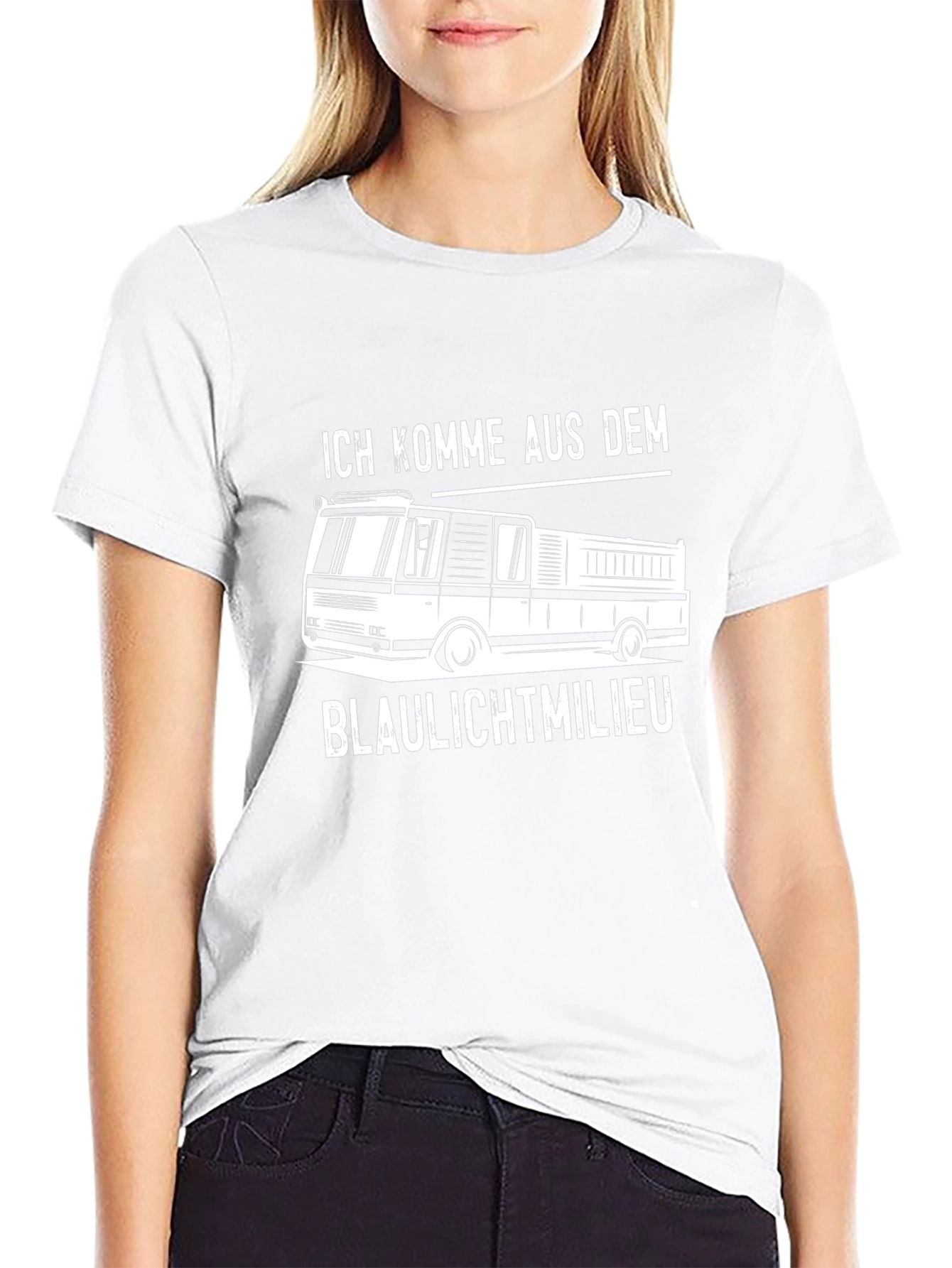 Fire Truck T-Shirt - Ich Komme Aus Dem Blaulichtmilieu