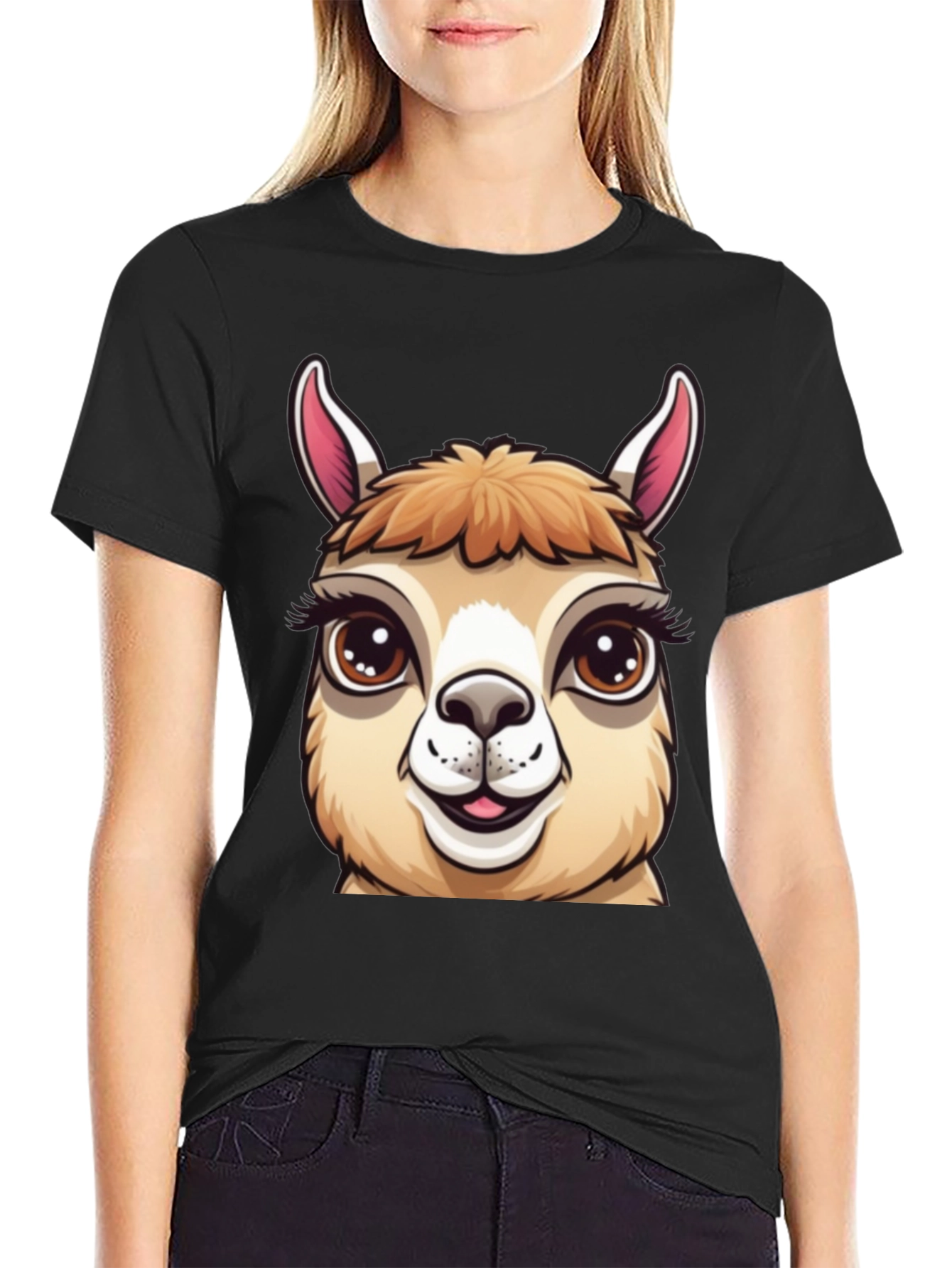 Llama Graphic Tee - Cute Animal T-Shirt