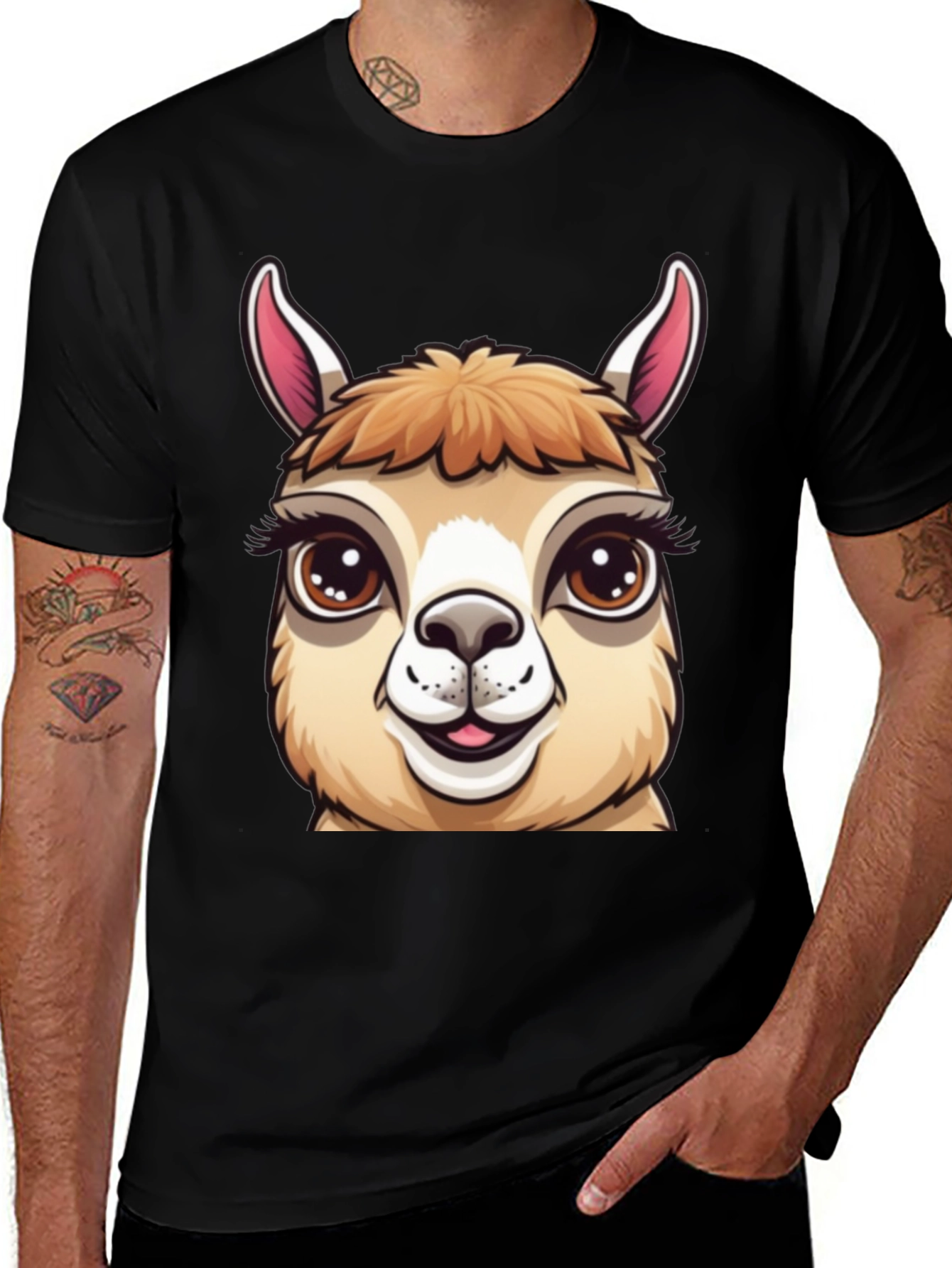 Llama Graphic Tee - Cute Animal T-Shirt