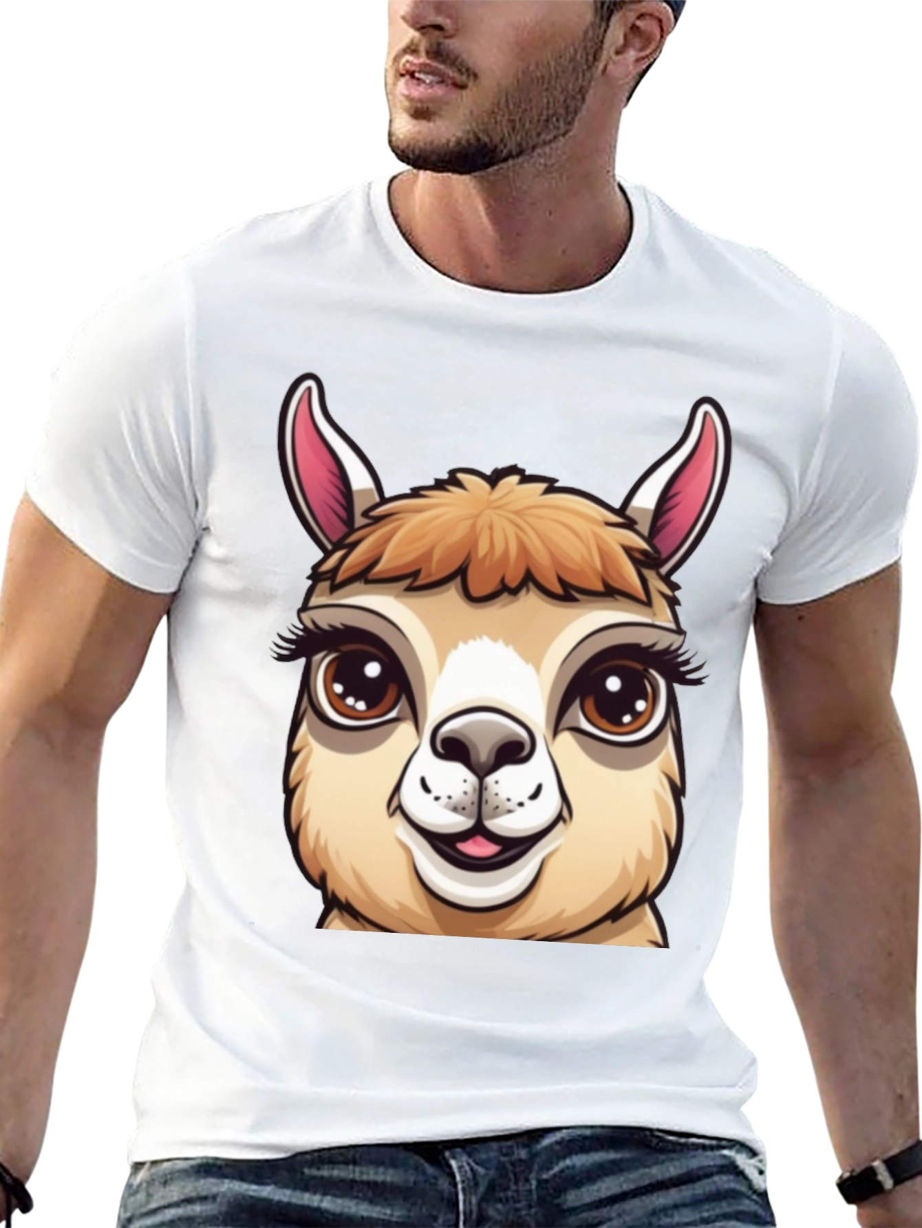 Llama Graphic Tee - Cute Animal T-Shirt