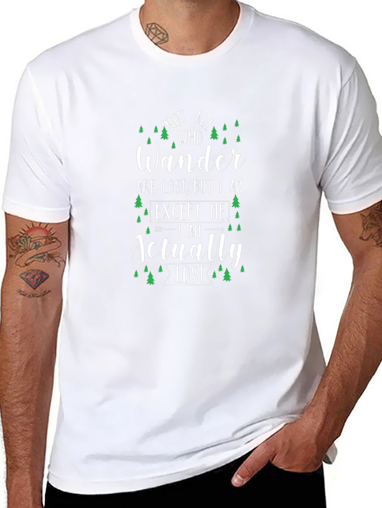 Wanderer Lost T-Shirt - Black Adventure Tee