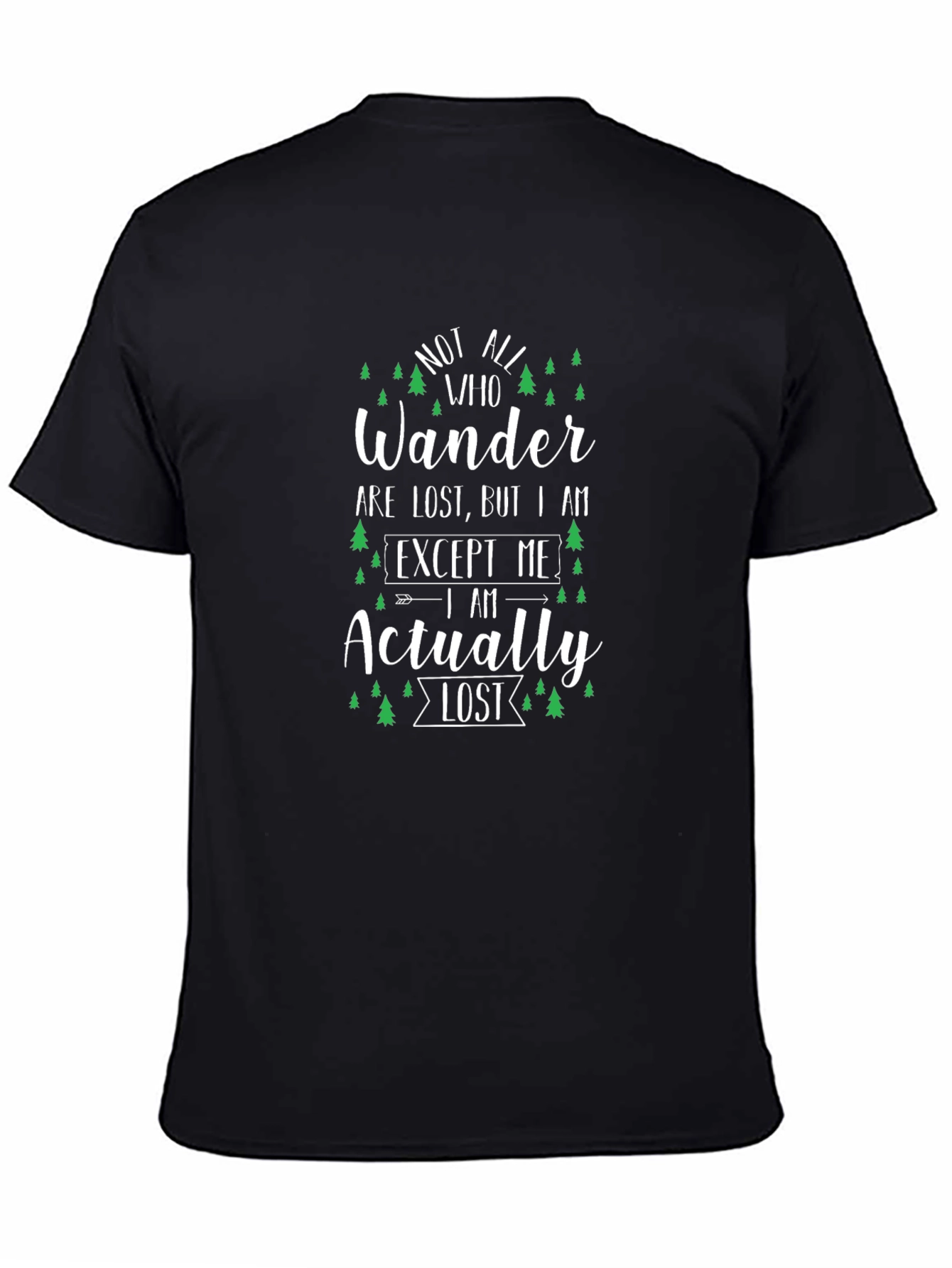 Wanderer Lost T-Shirt - Black Adventure Tee
