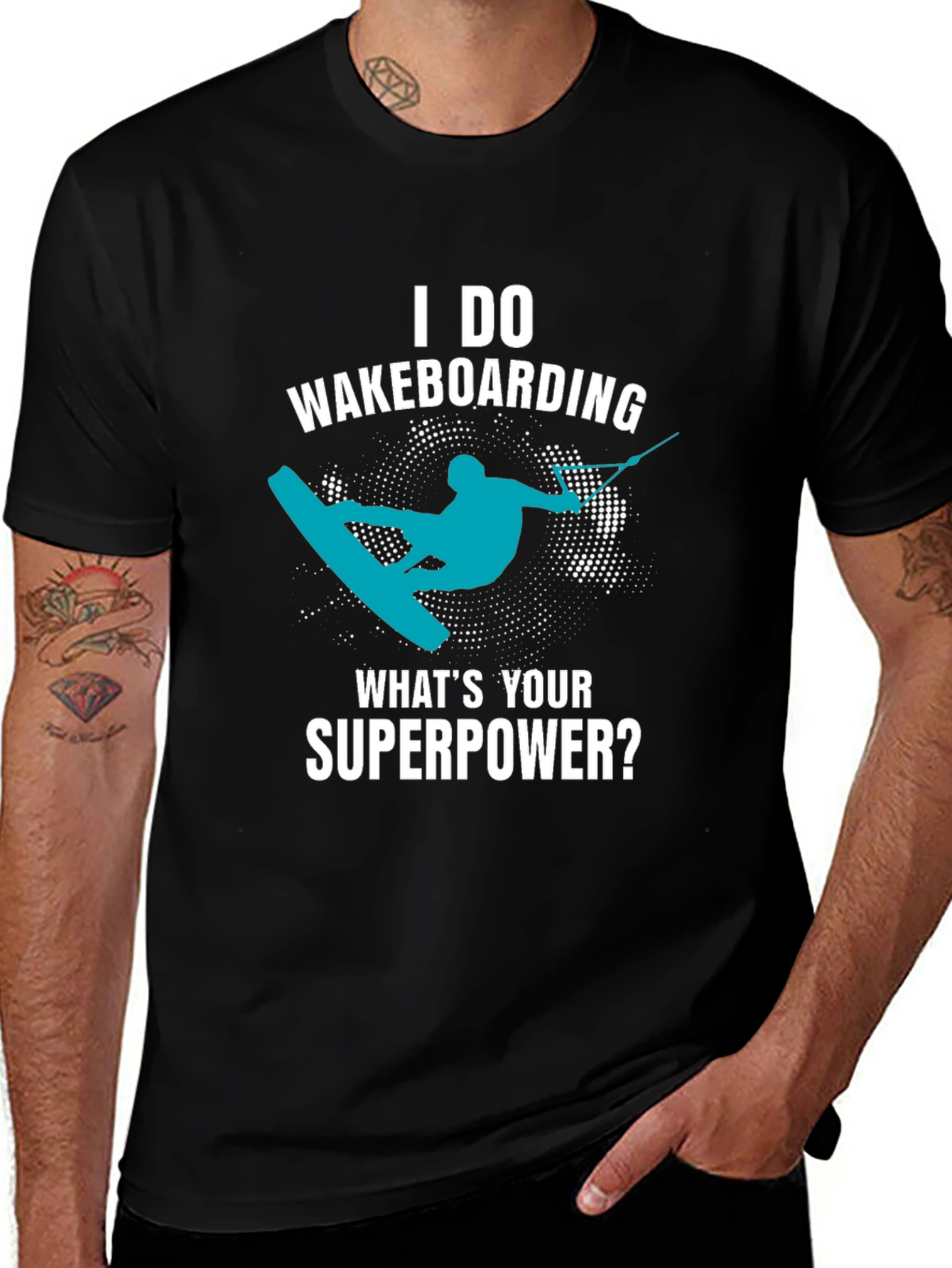 Wakeboarding Superpower T-Shirt - Sport Graphic Tee
