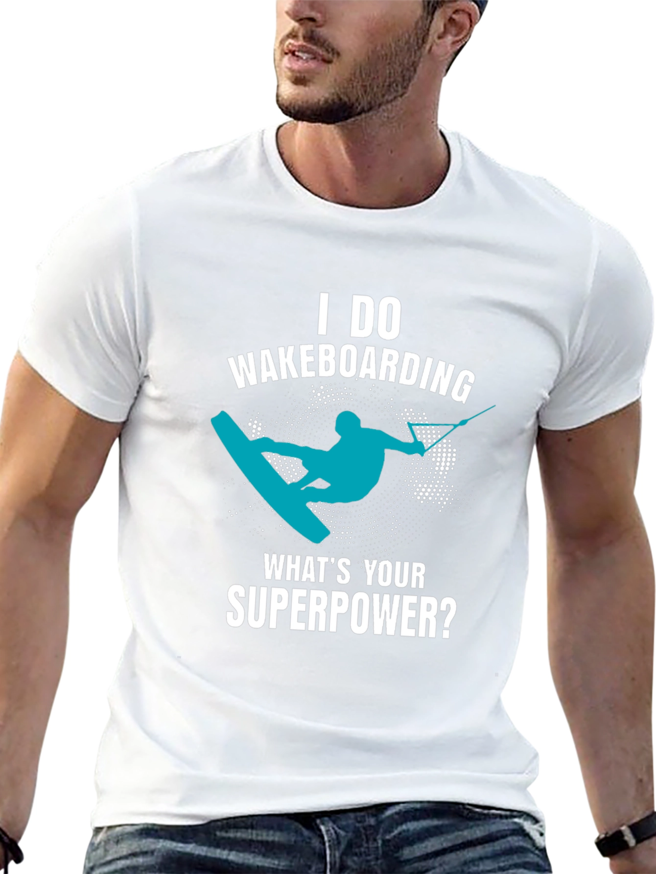 Wakeboarding Superpower T-Shirt - Sport Graphic Tee