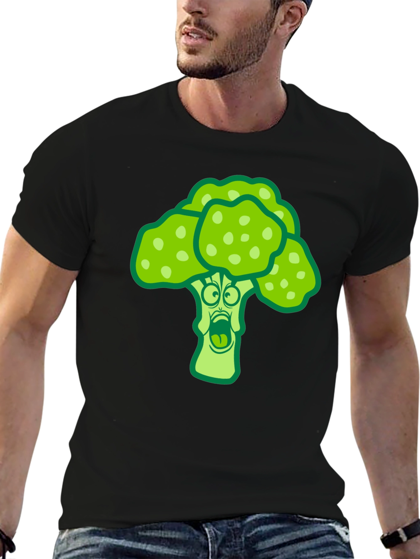 Broccoli Cartoon Graphic Novelty Tee