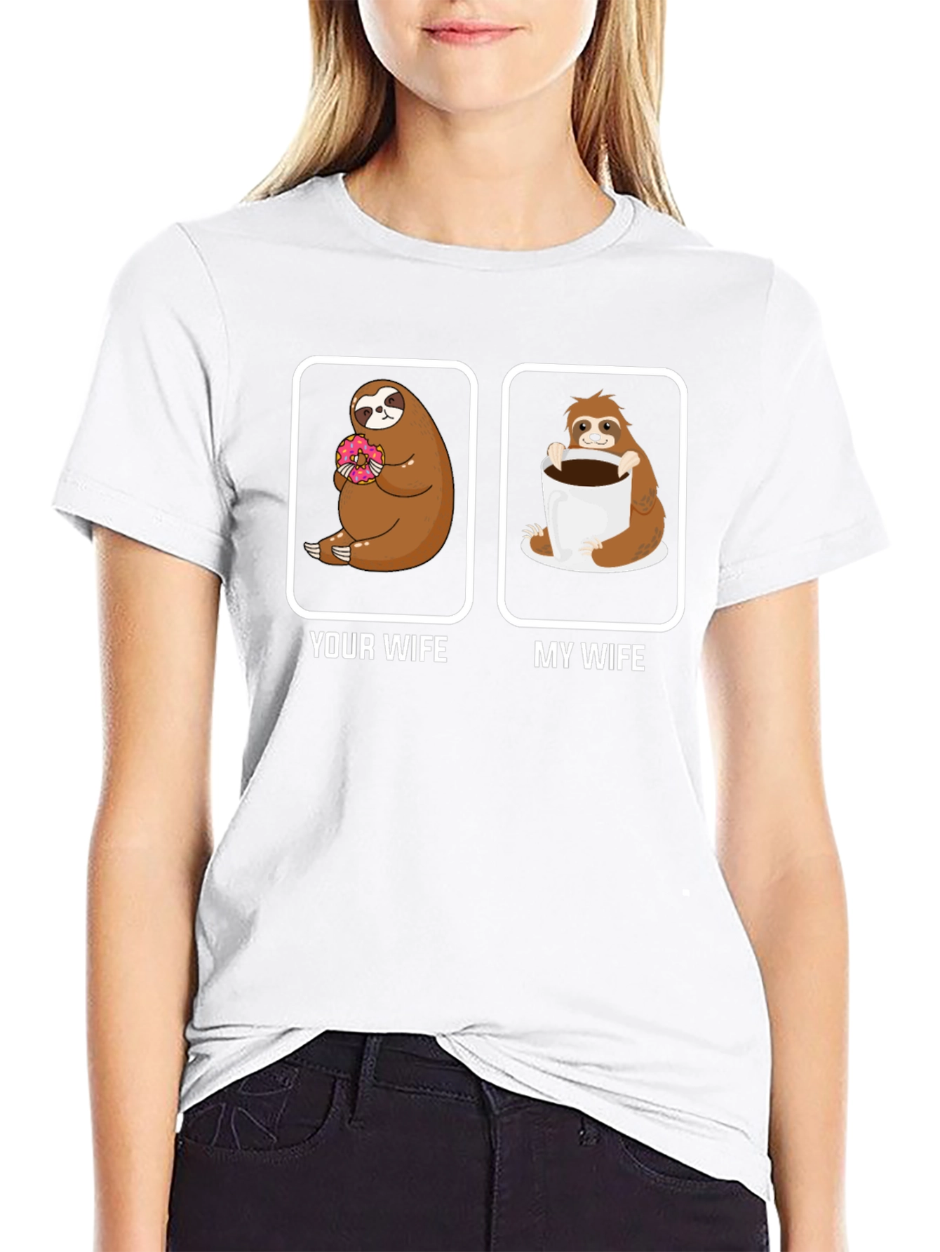 Humorous Sloth Wife T-Shirt