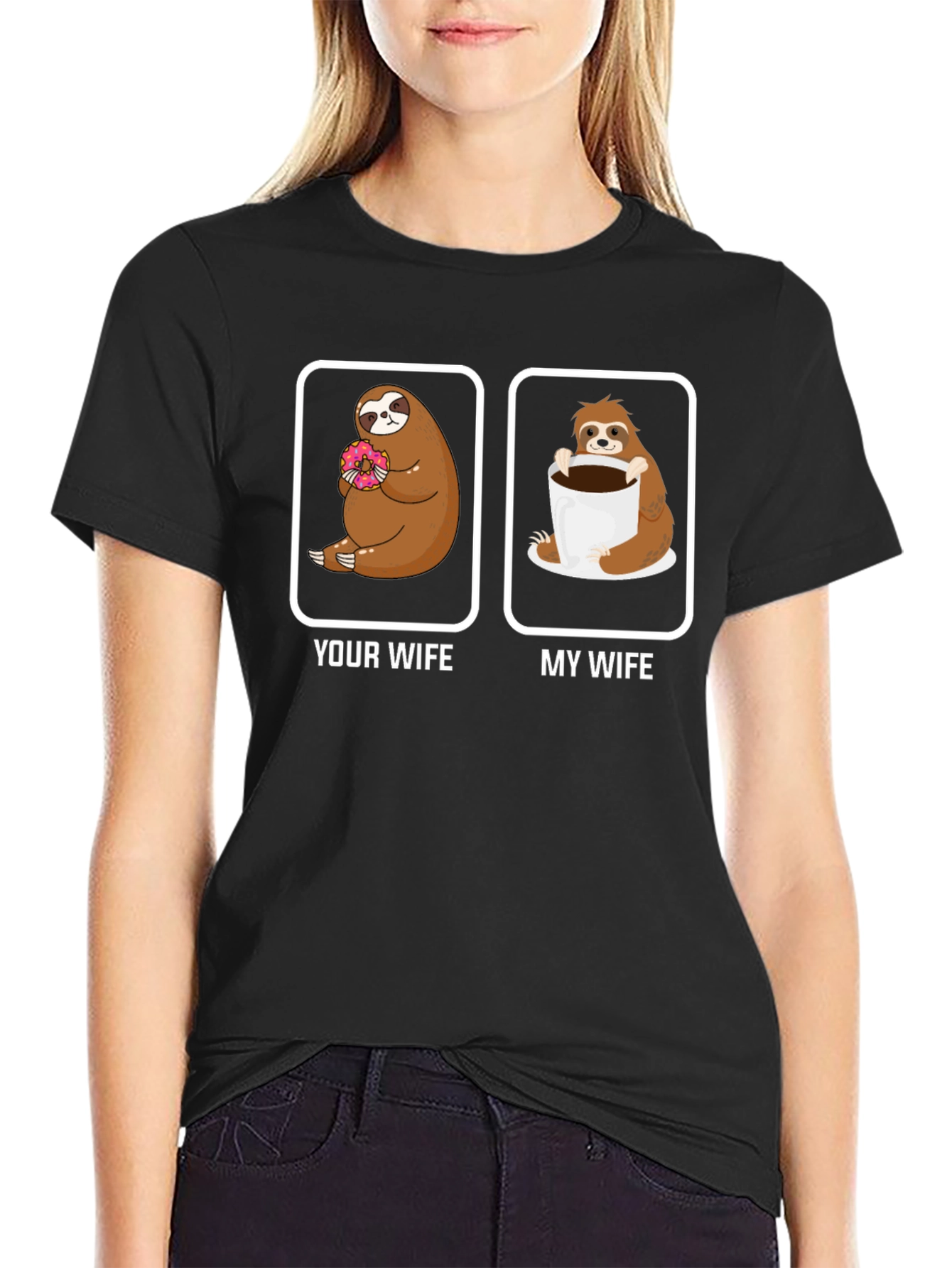 Humorous Sloth Wife T-Shirt