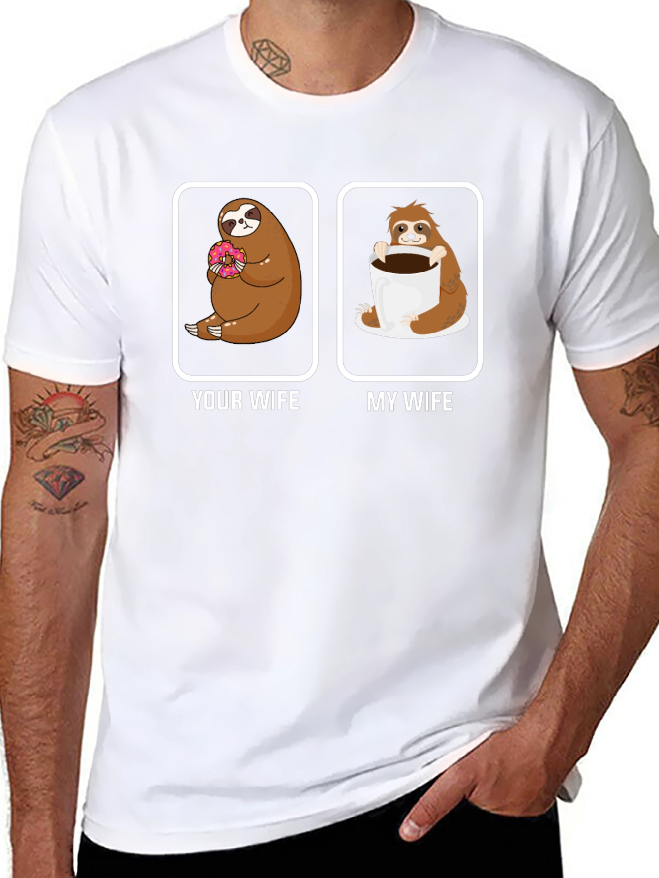 Humorous Sloth Wife T-Shirt