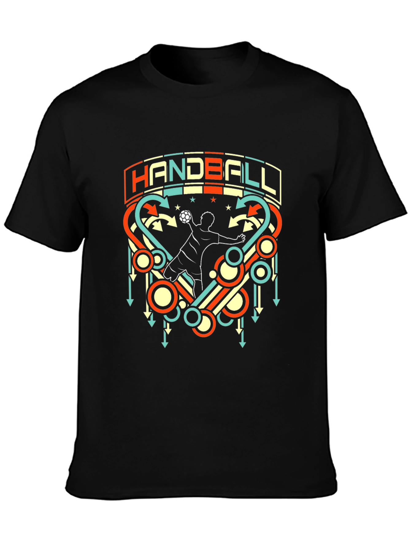 Handball Graphic T-Shirt Retro Style