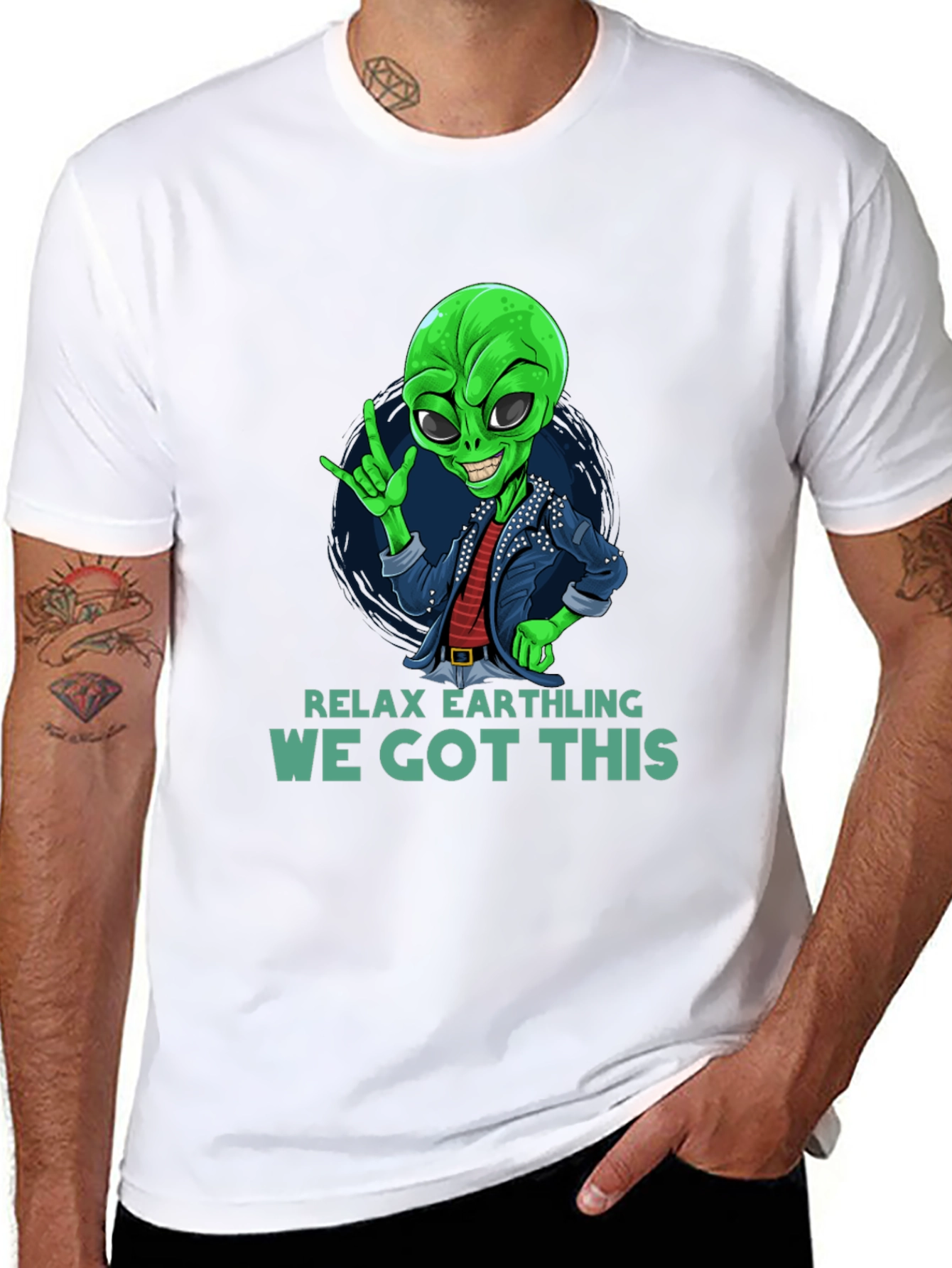 Relax Earthling T-Shirt - Alien Graphic Tee