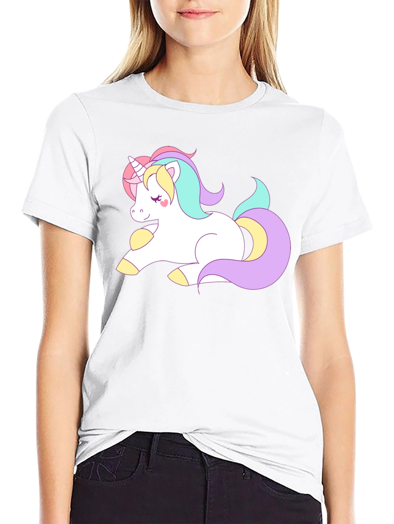 Unicorn Graphic Black T-Shirt