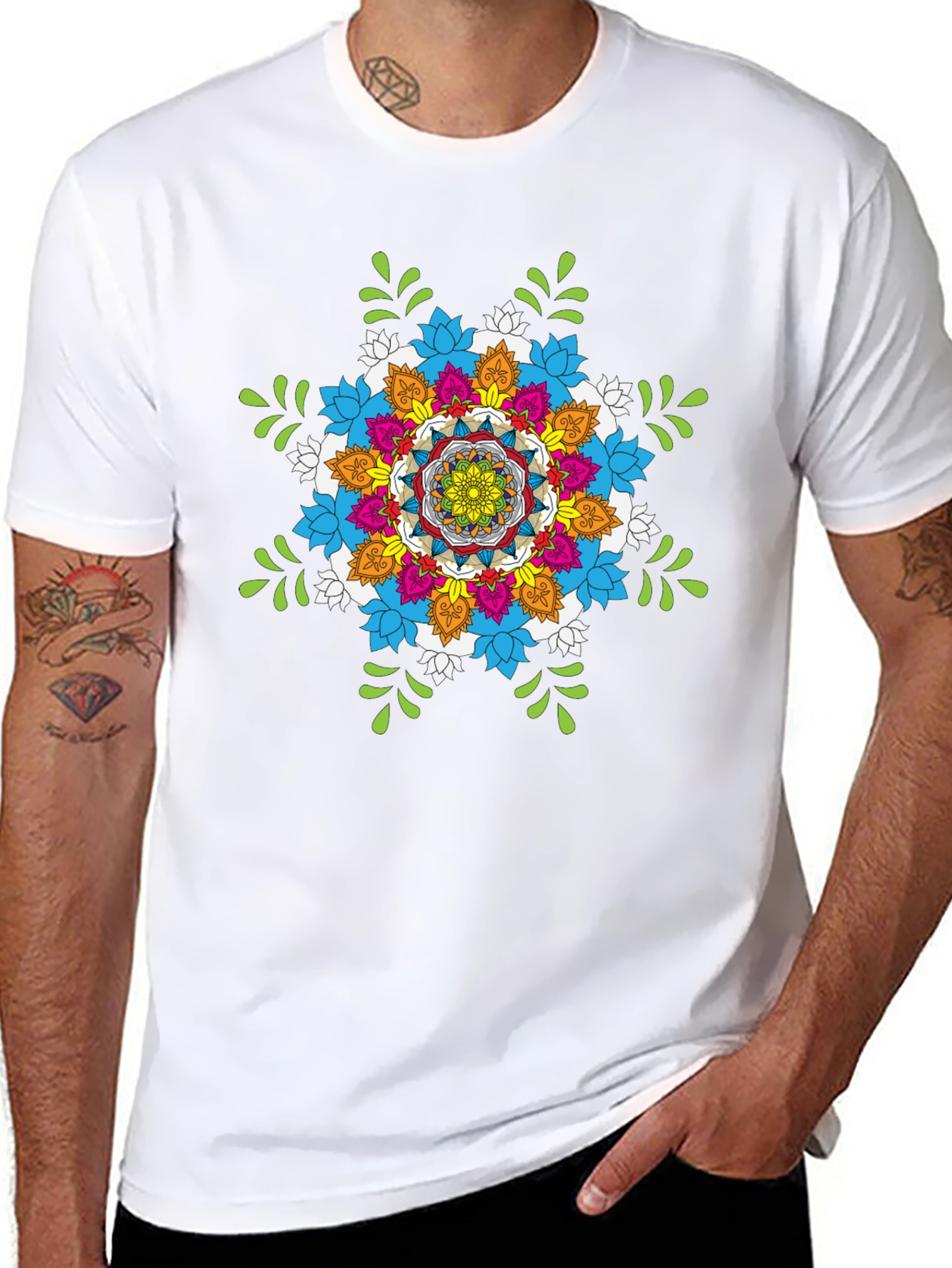 Vibrant Mandala Graphic T-Shirt