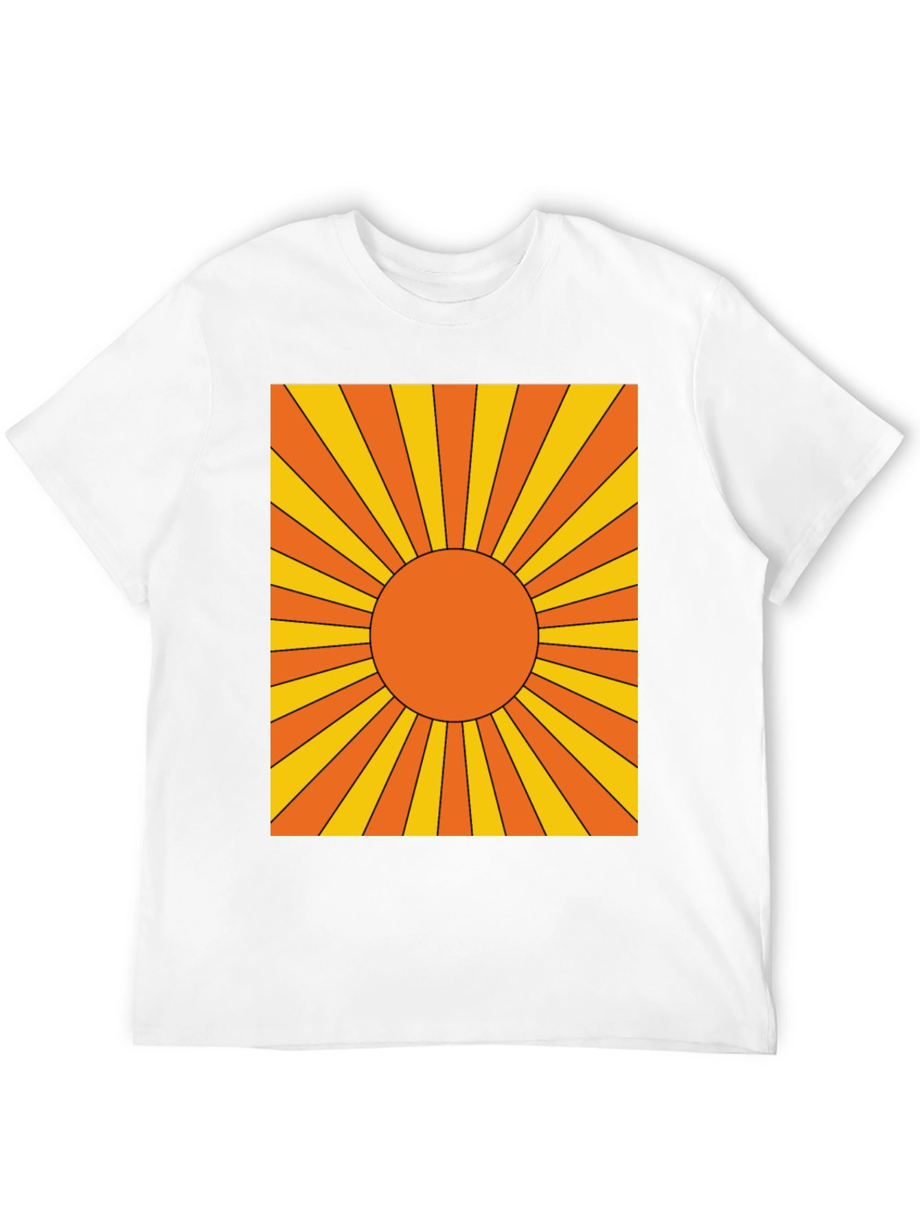 Retro Sunburst Graphic Tee - Black
