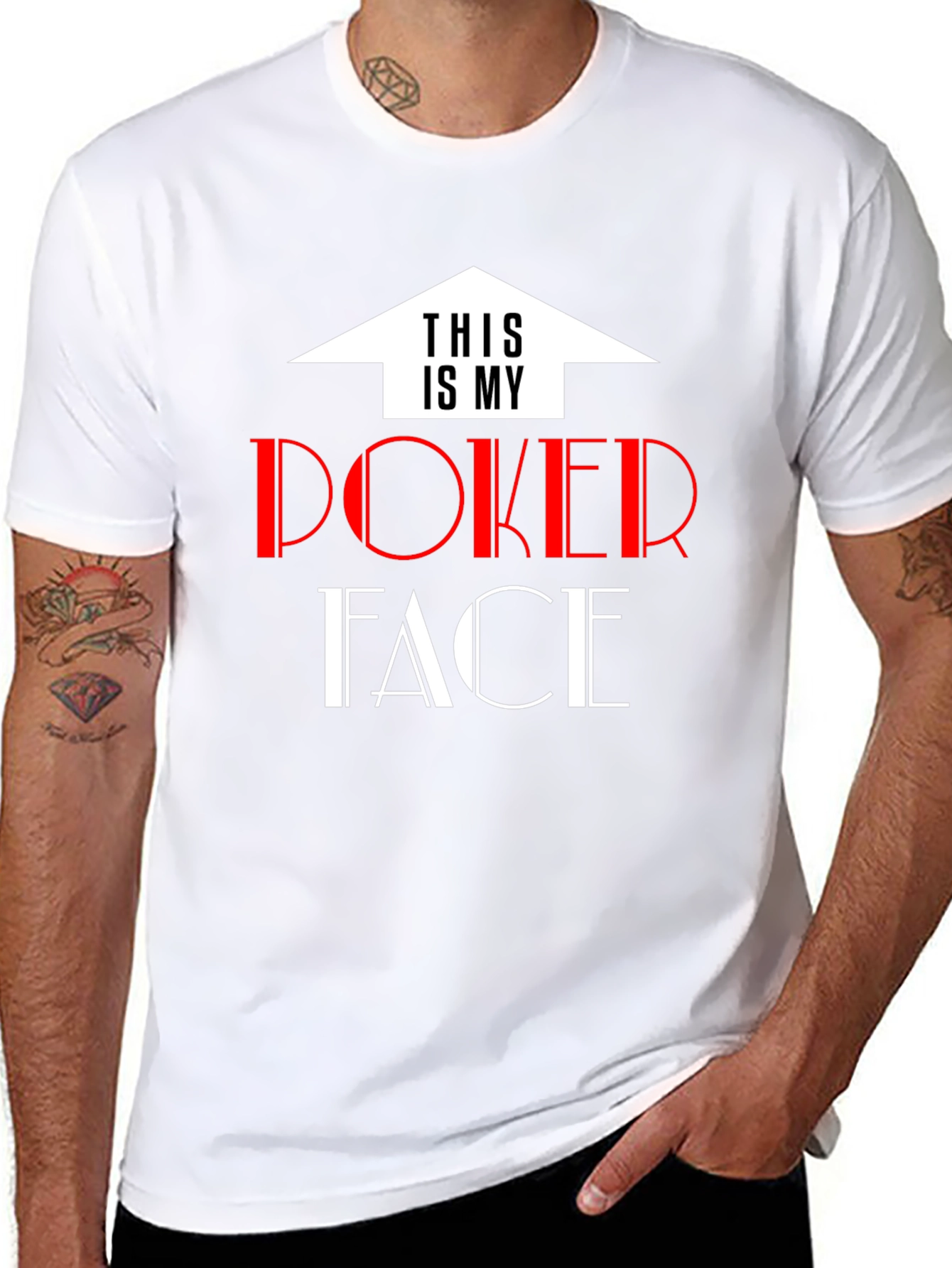Poker Face T-Shirt - Fun Graphic Tee