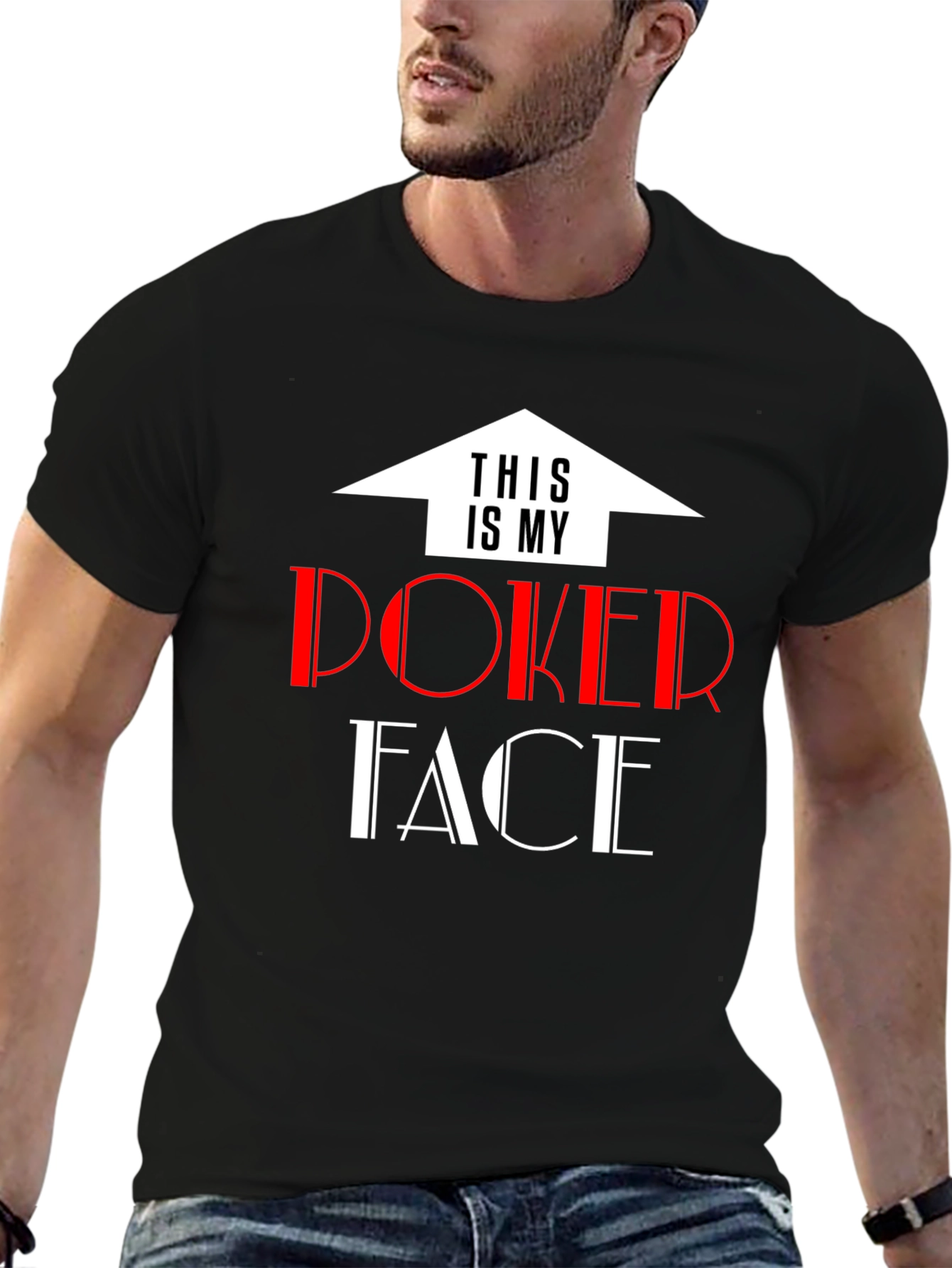 Poker Face T-Shirt - Fun Graphic Tee