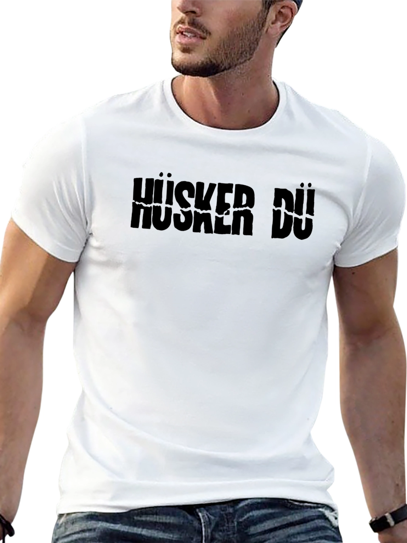 Hüsker Dü Band Logo Black Graphic Tee