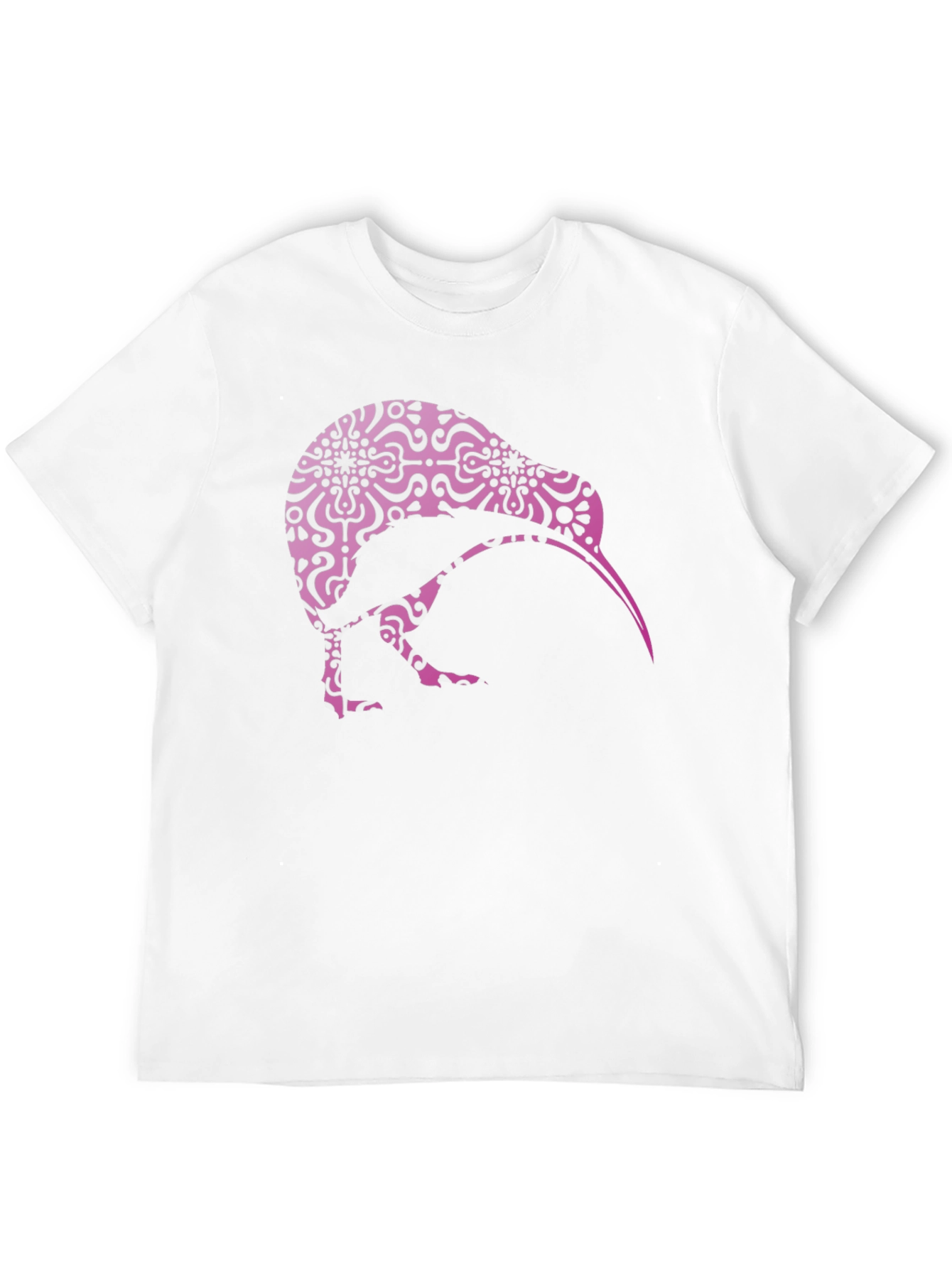 Kiwi Bird Patterned Tee - Stylish Black Shirt
