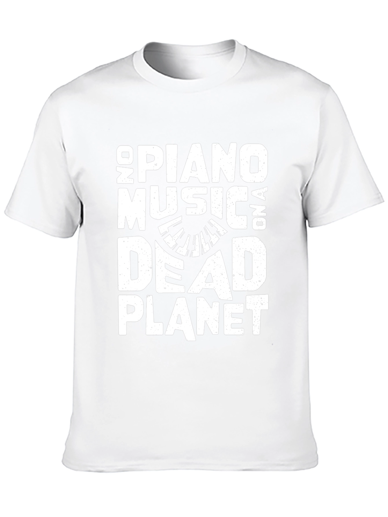 Piano Music on a Dead Planet Black T-Shirt