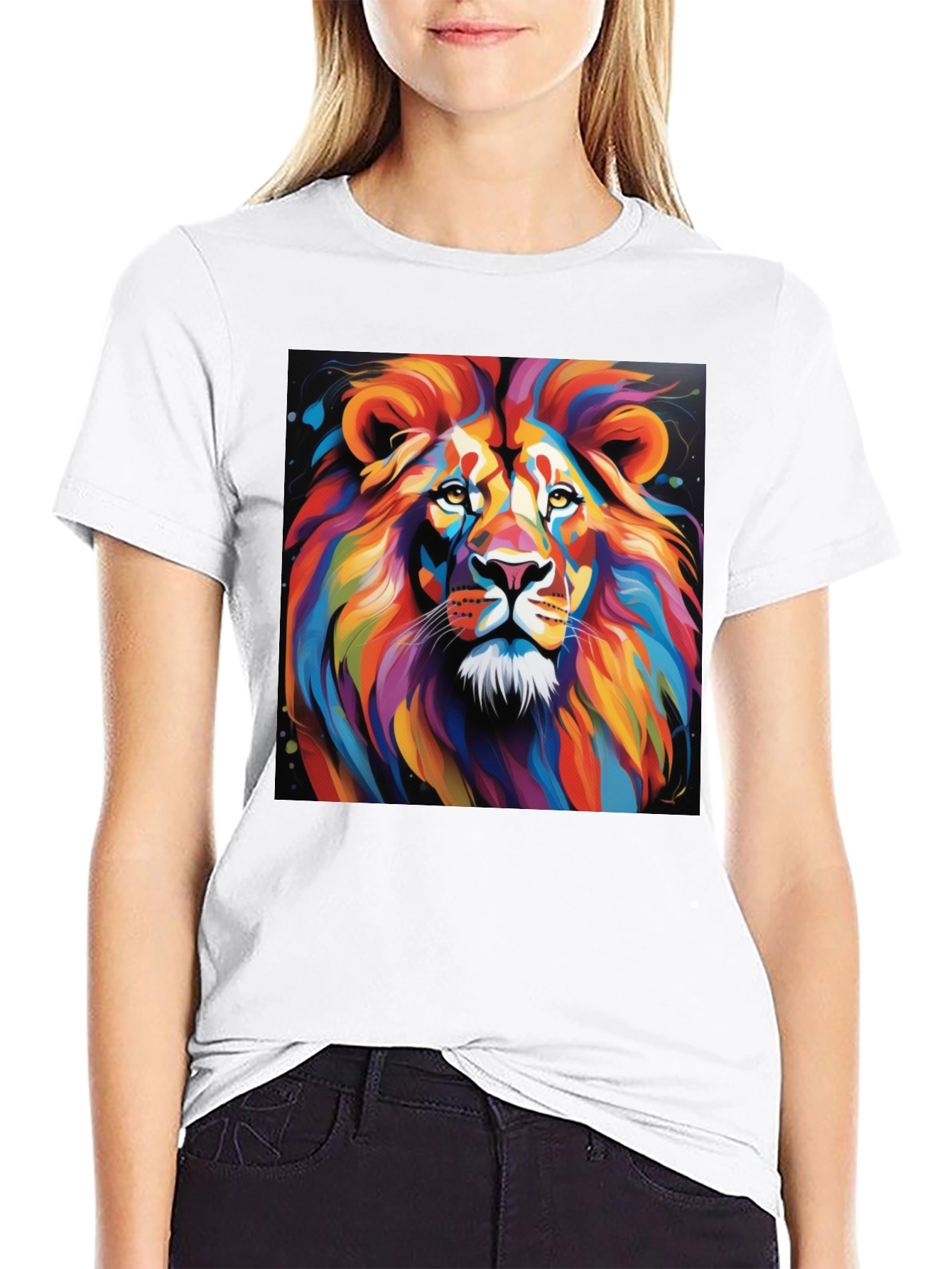 Vibrant Lion Graphic T-Shirt