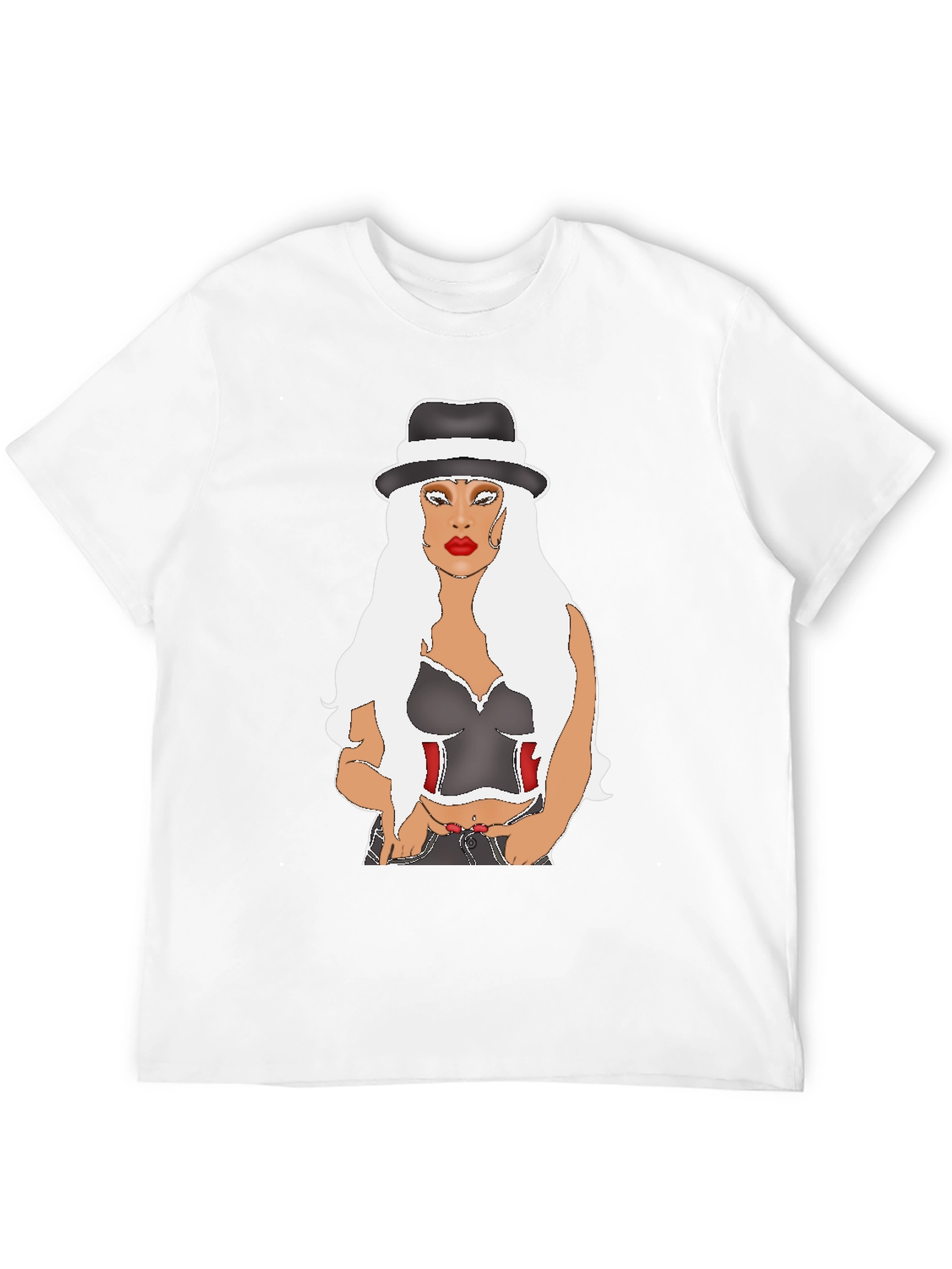 Stylish Graphic Tee: Classy Lady Design