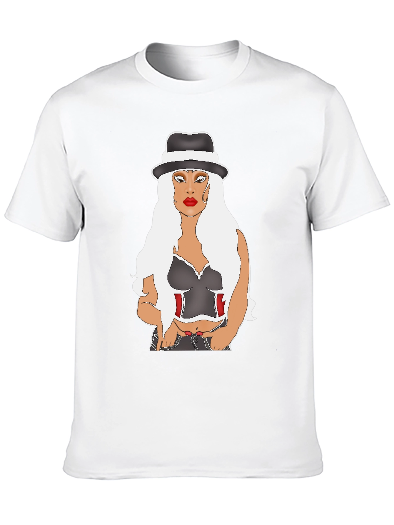 Stylish Graphic Tee: Classy Lady Design