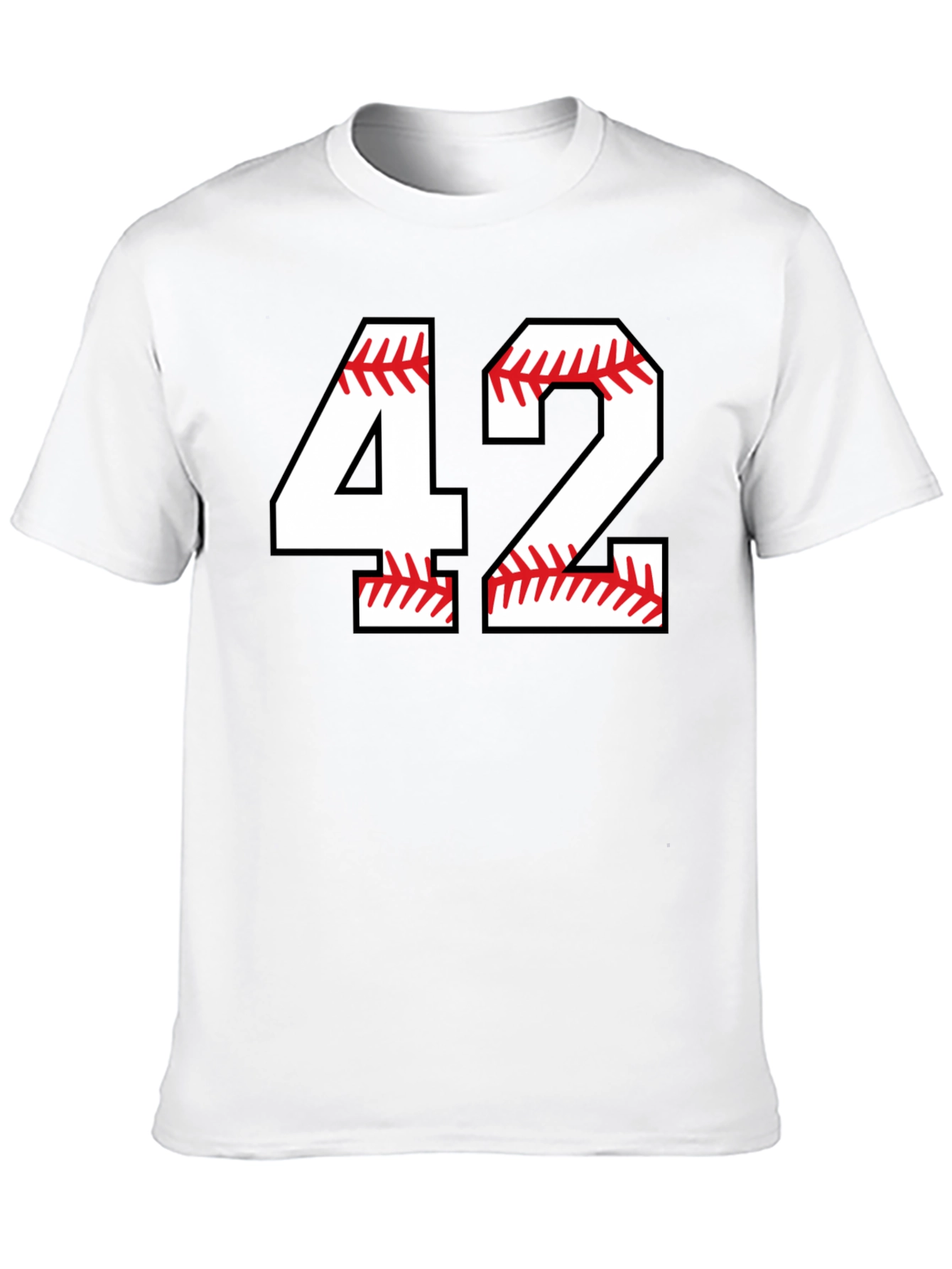 Baseball Number 42 Black T-Shirt