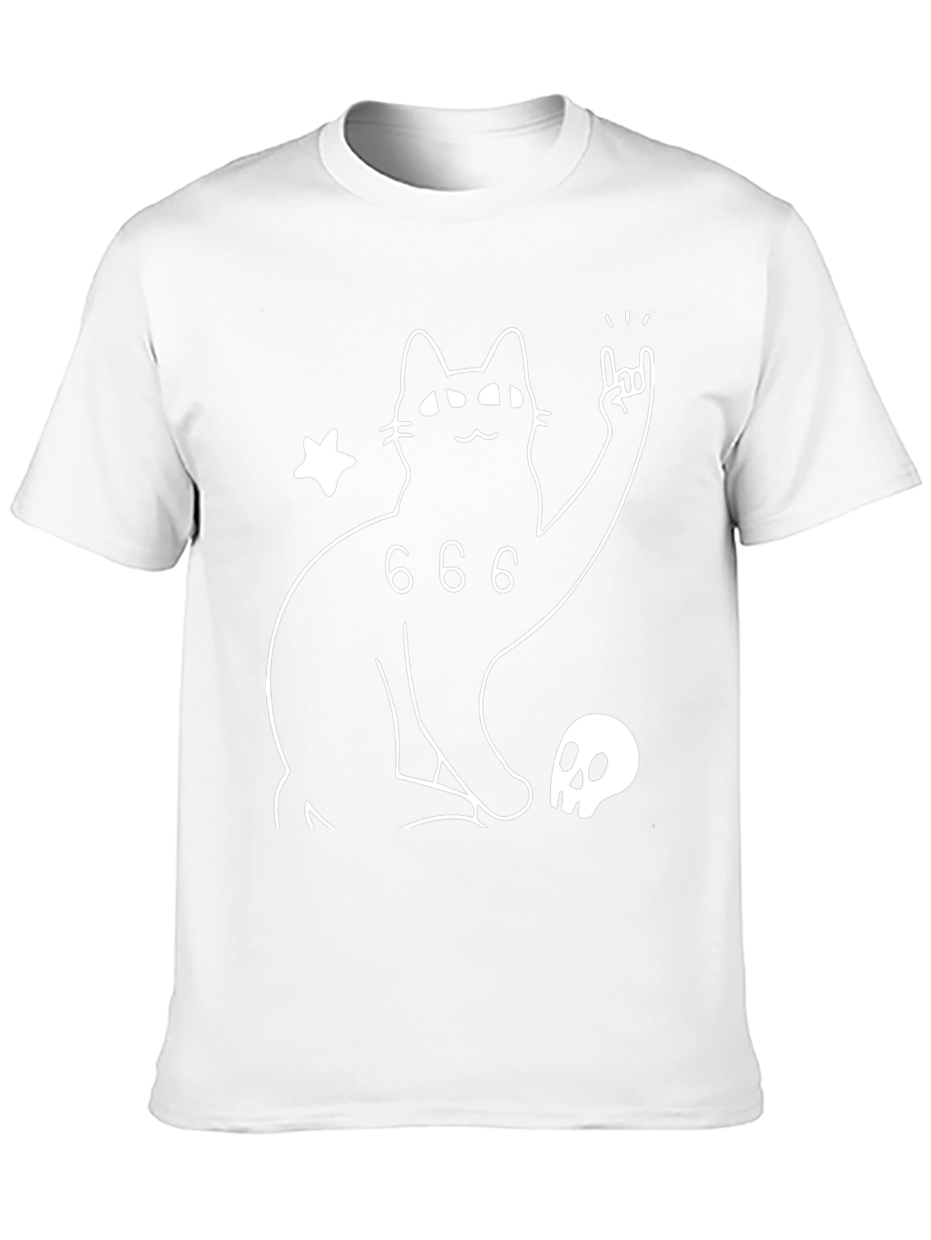 Black Cat 666 T-Shirt - Rock On Kitty!