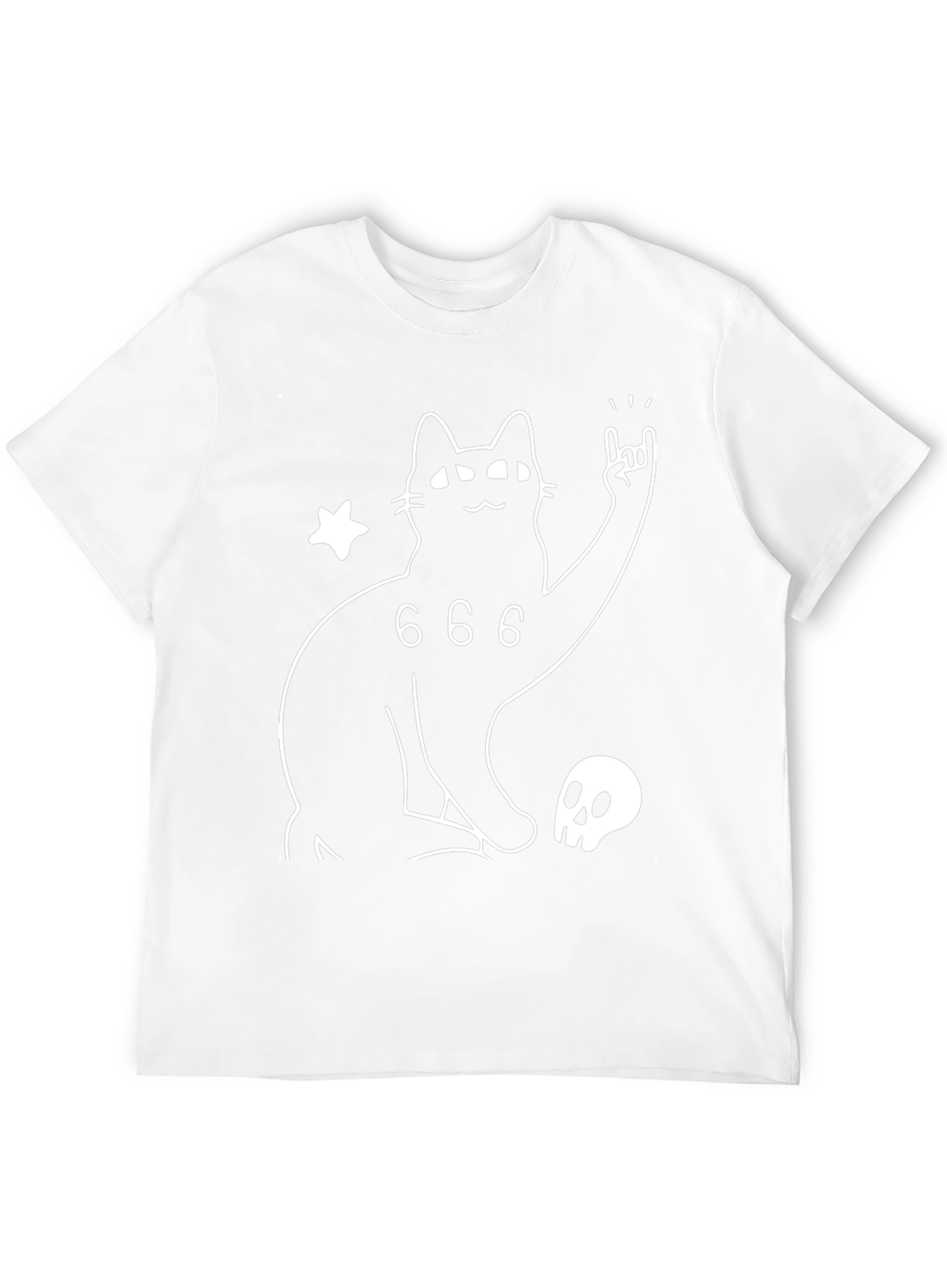 Black Cat 666 T-Shirt - Rock On Kitty!