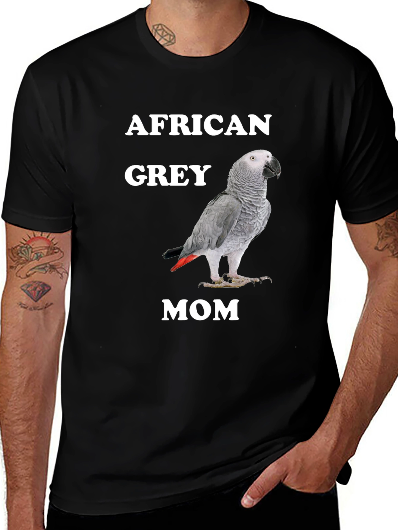 African Grey Mom Parrot T-Shirt
